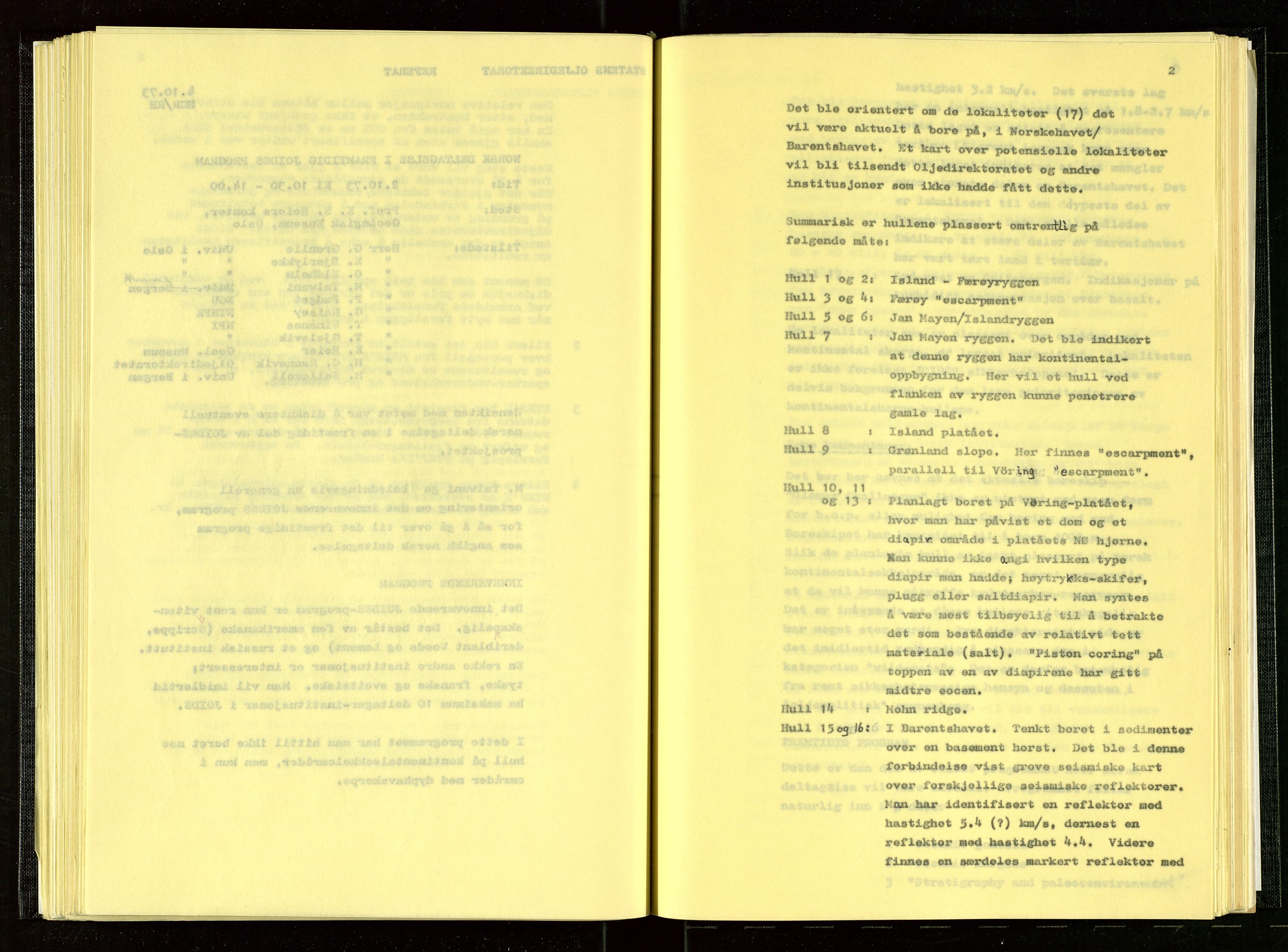 Oljedirektoratet, AV/SAST-A-101366/Aa/L0001: Referatprotokoller, 1973