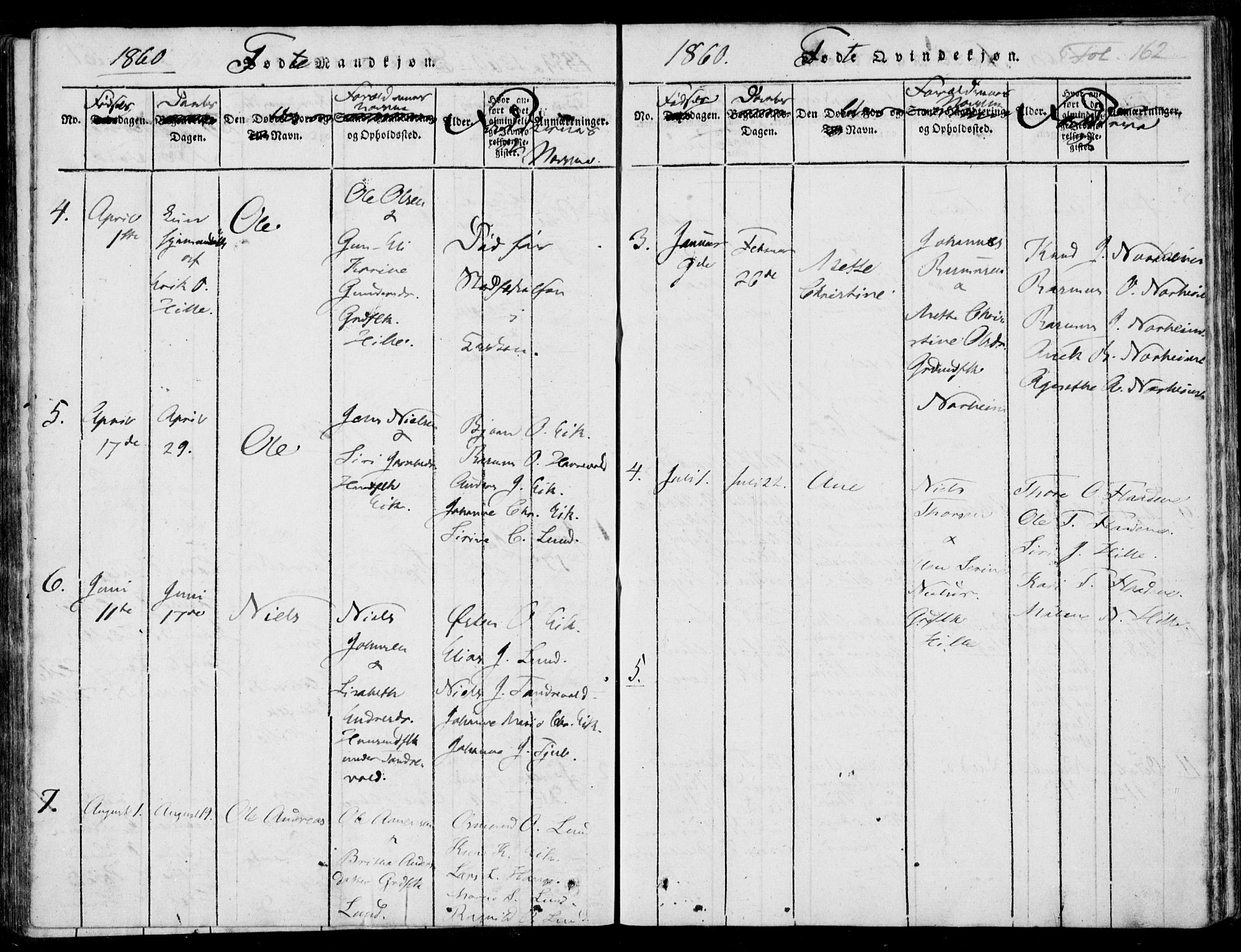 Nedstrand sokneprestkontor, AV/SAST-A-101841/01/IV: Parish register (official) no. A 7, 1816-1870, p. 162