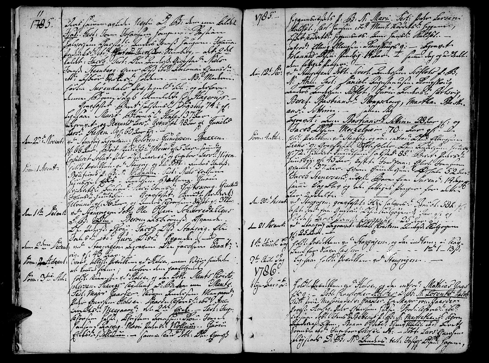 Ministerialprotokoller, klokkerbøker og fødselsregistre - Møre og Romsdal, SAT/A-1454/592/L1022: Parish register (official) no. 592A01, 1784-1819, p. 11