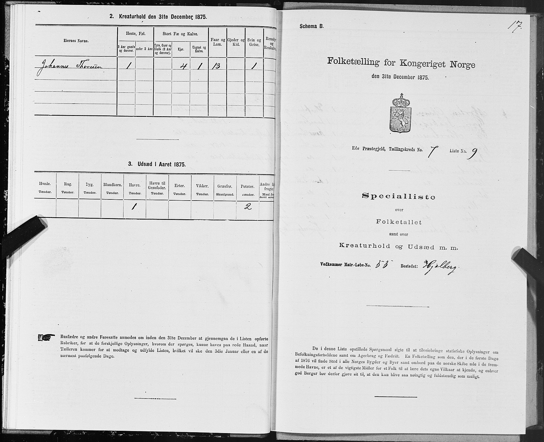 SAT, 1875 census for 1573P Edøy, 1875, p. 3017