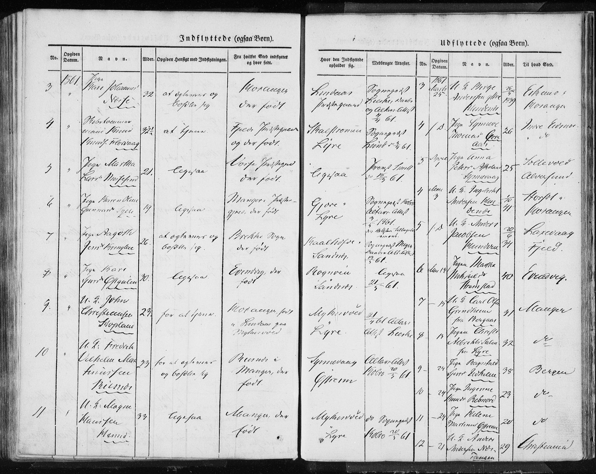 Lindås Sokneprestembete, AV/SAB-A-76701/H/Haa/Haaa/L0010: Parish register (official) no. A 10, 1842-1862, p. 212