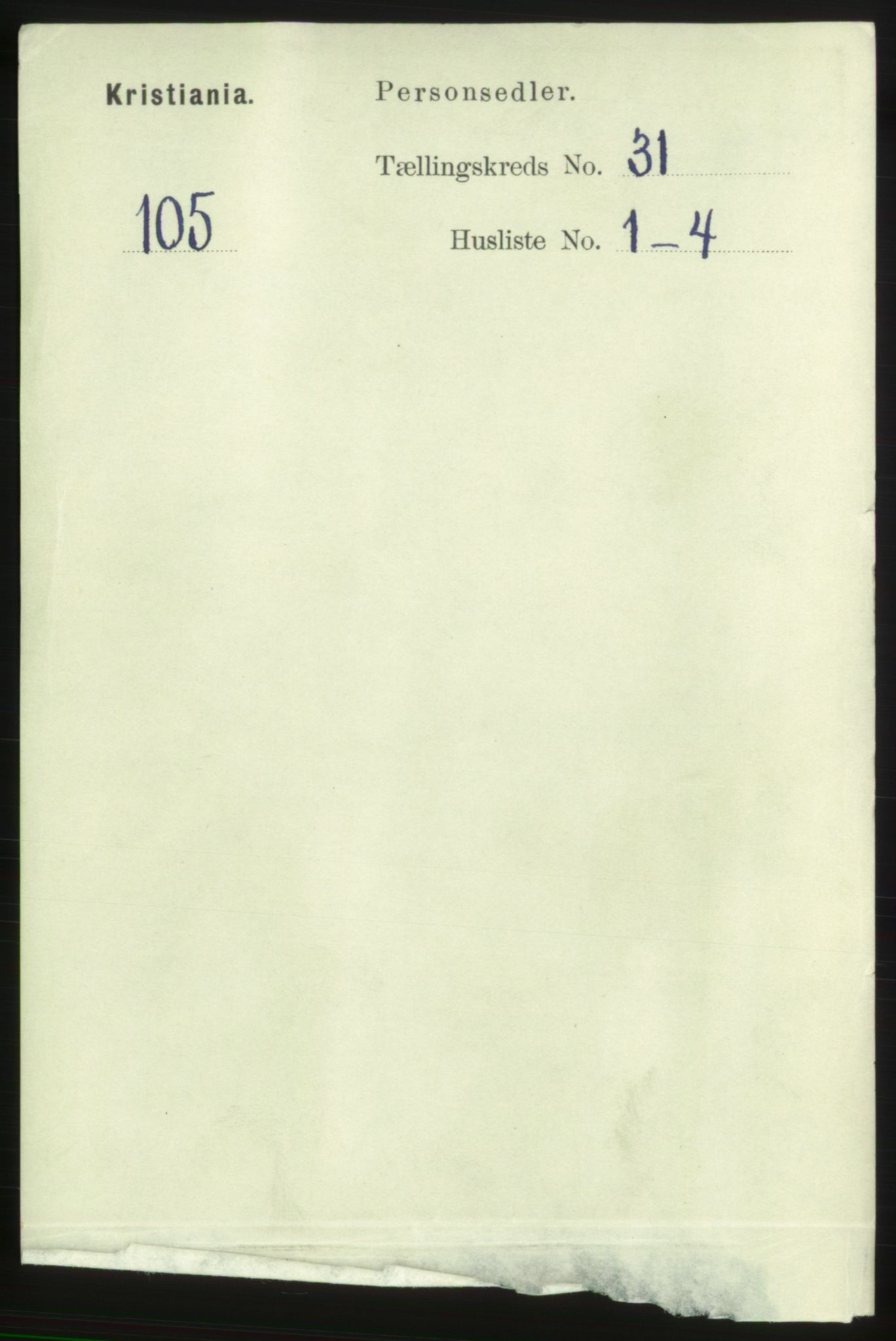 RA, 1891 census for 0301 Kristiania, 1891, p. 15910