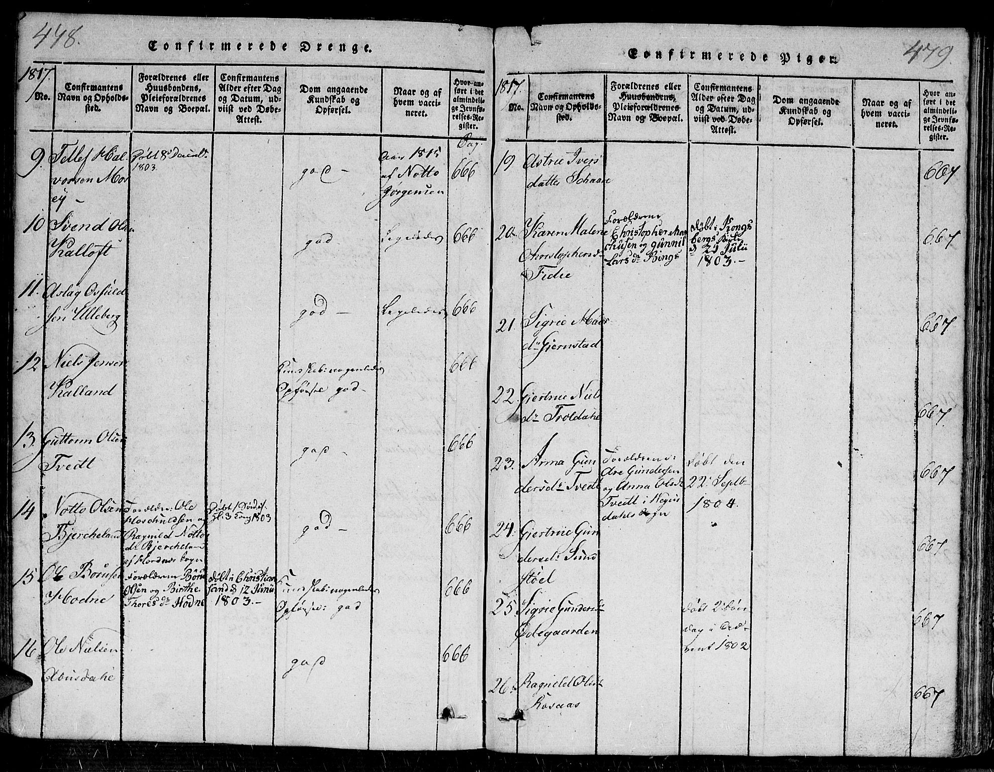 Evje sokneprestkontor, AV/SAK-1111-0008/F/Fa/Faa/L0004: Parish register (official) no. A 4, 1816-1840, p. 478-479