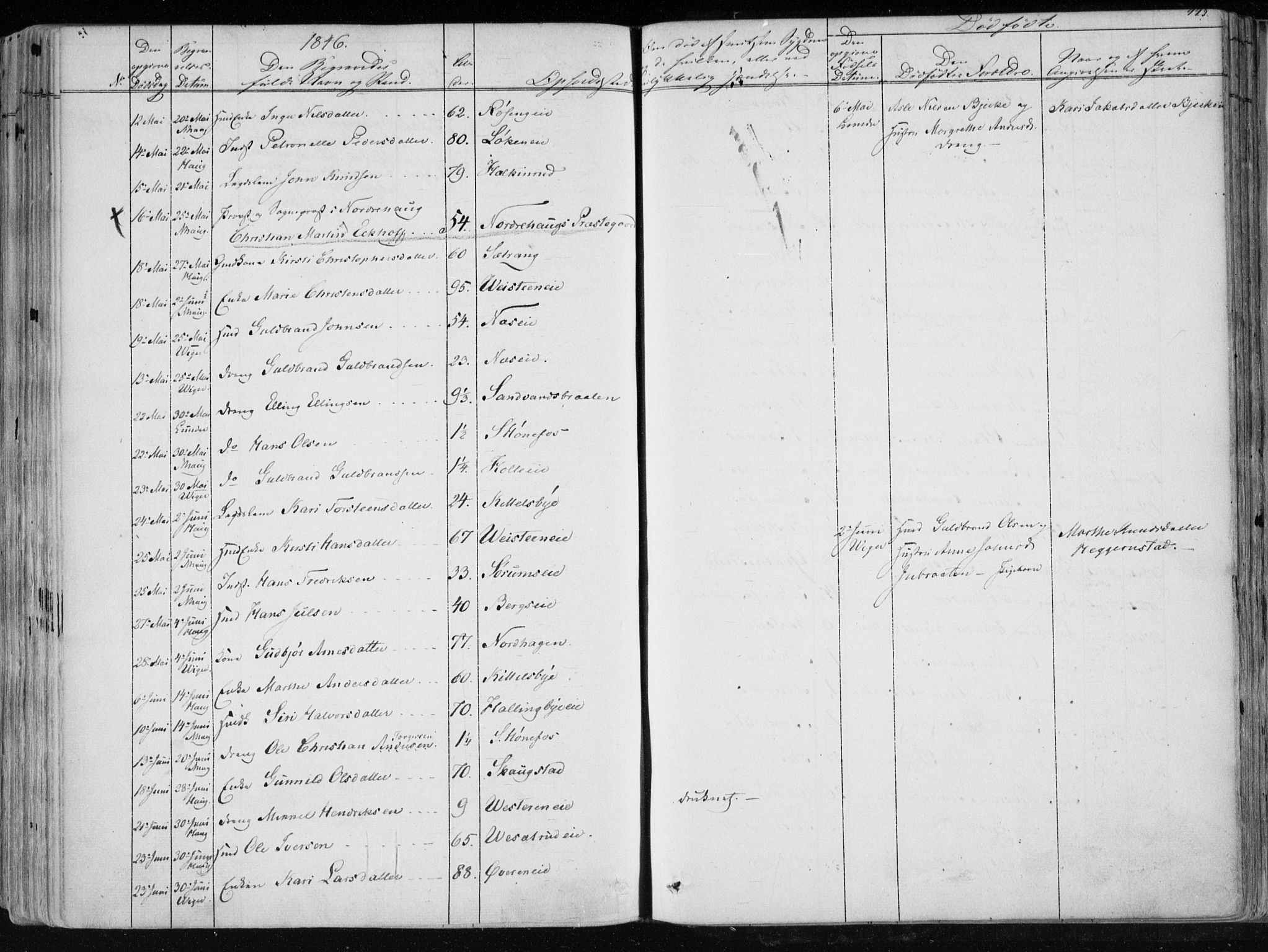 Norderhov kirkebøker, SAKO/A-237/F/Fa/L0010: Parish register (official) no. 10, 1837-1847, p. 445