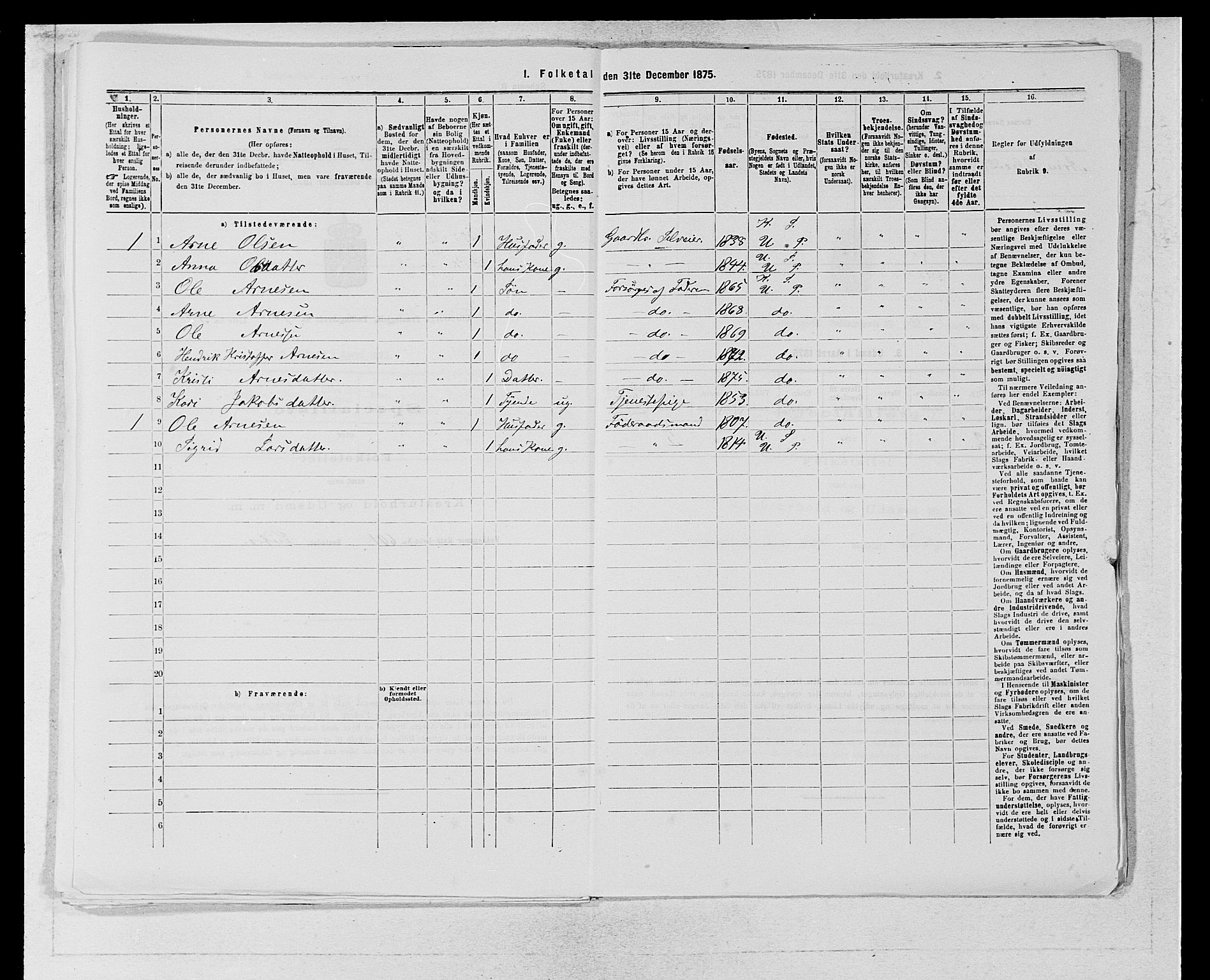 SAB, 1875 census for 1230P Ullensvang, 1875, p. 1577