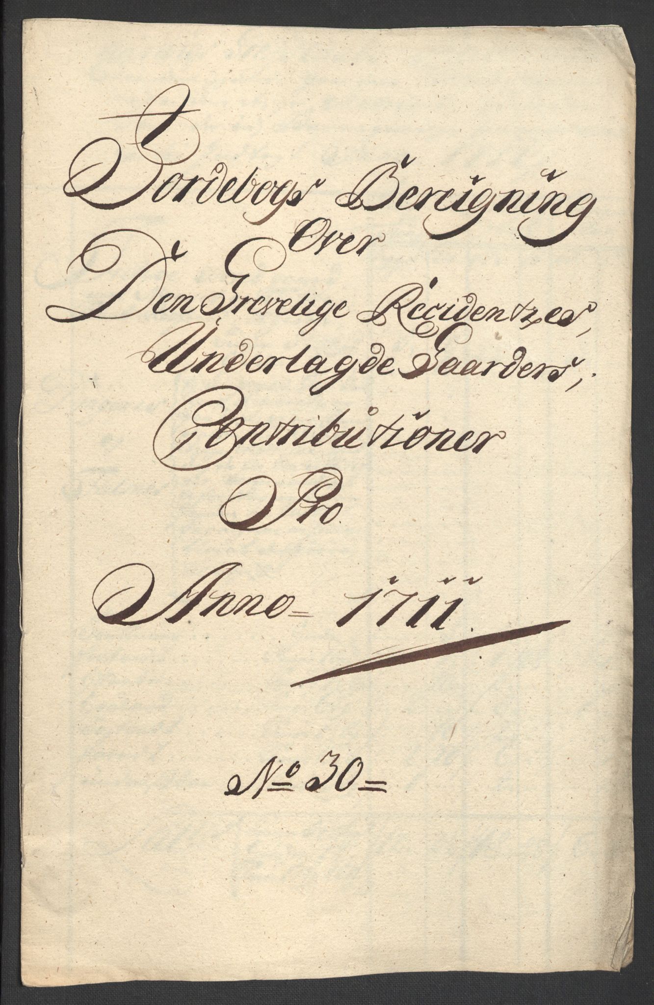 Rentekammeret inntil 1814, Reviderte regnskaper, Fogderegnskap, AV/RA-EA-4092/R33/L1983: Fogderegnskap Larvik grevskap, 1711, p. 207