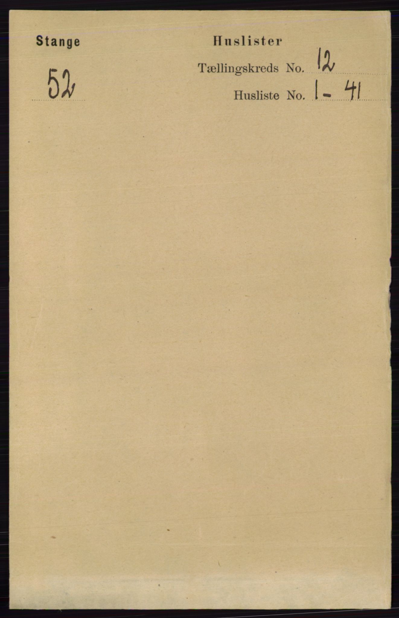 RA, 1891 census for 0417 Stange, 1891, p. 7948