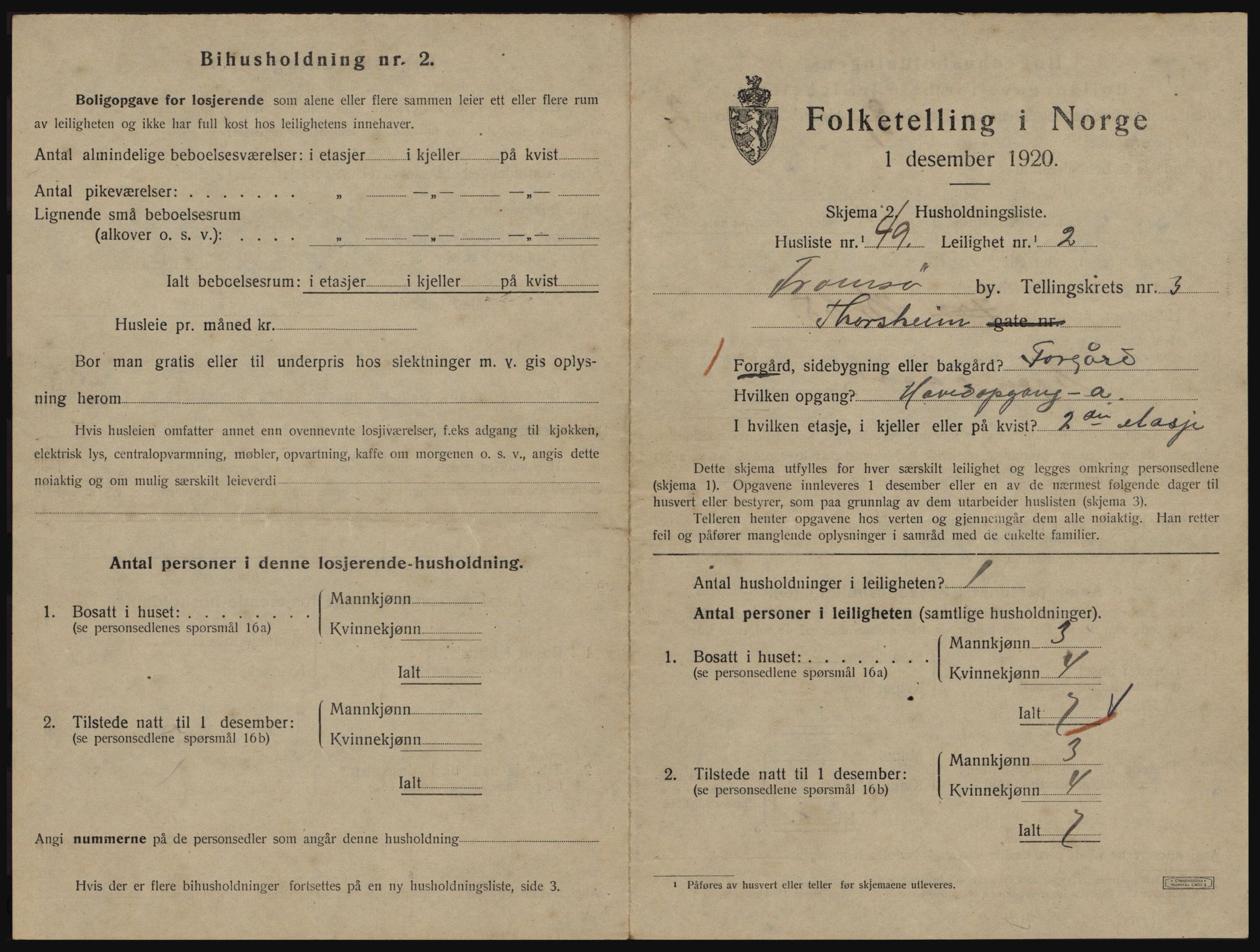 SATØ, 1920 census for Tromsø, 1920, p. 3267