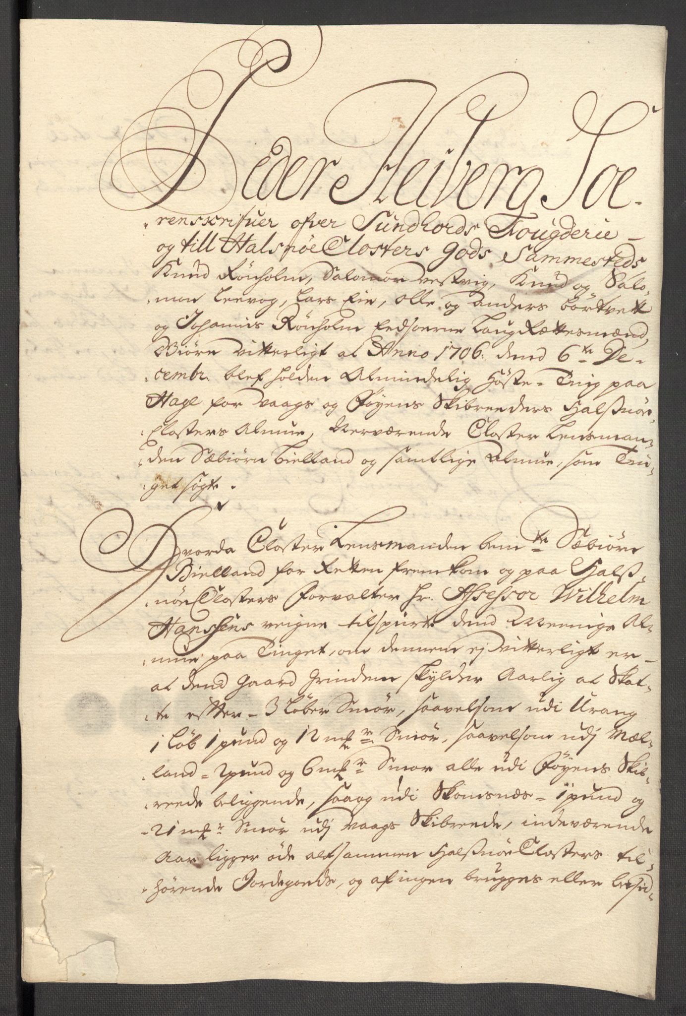 Rentekammeret inntil 1814, Reviderte regnskaper, Fogderegnskap, AV/RA-EA-4092/R48/L2984: Fogderegnskap Sunnhordland og Hardanger, 1706-1707, p. 237