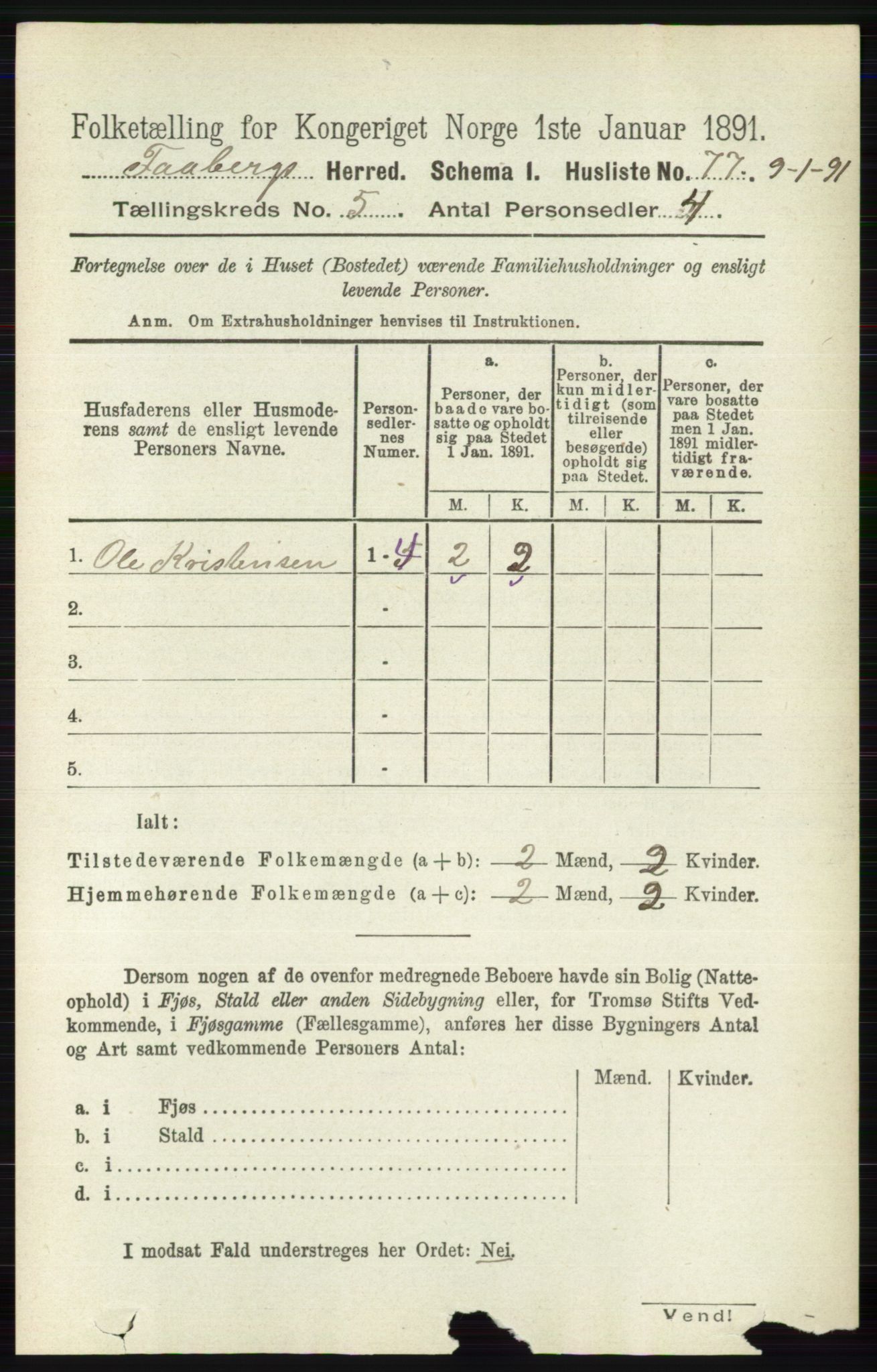 RA, 1891 census for 0524 Fåberg, 1891, p. 1633