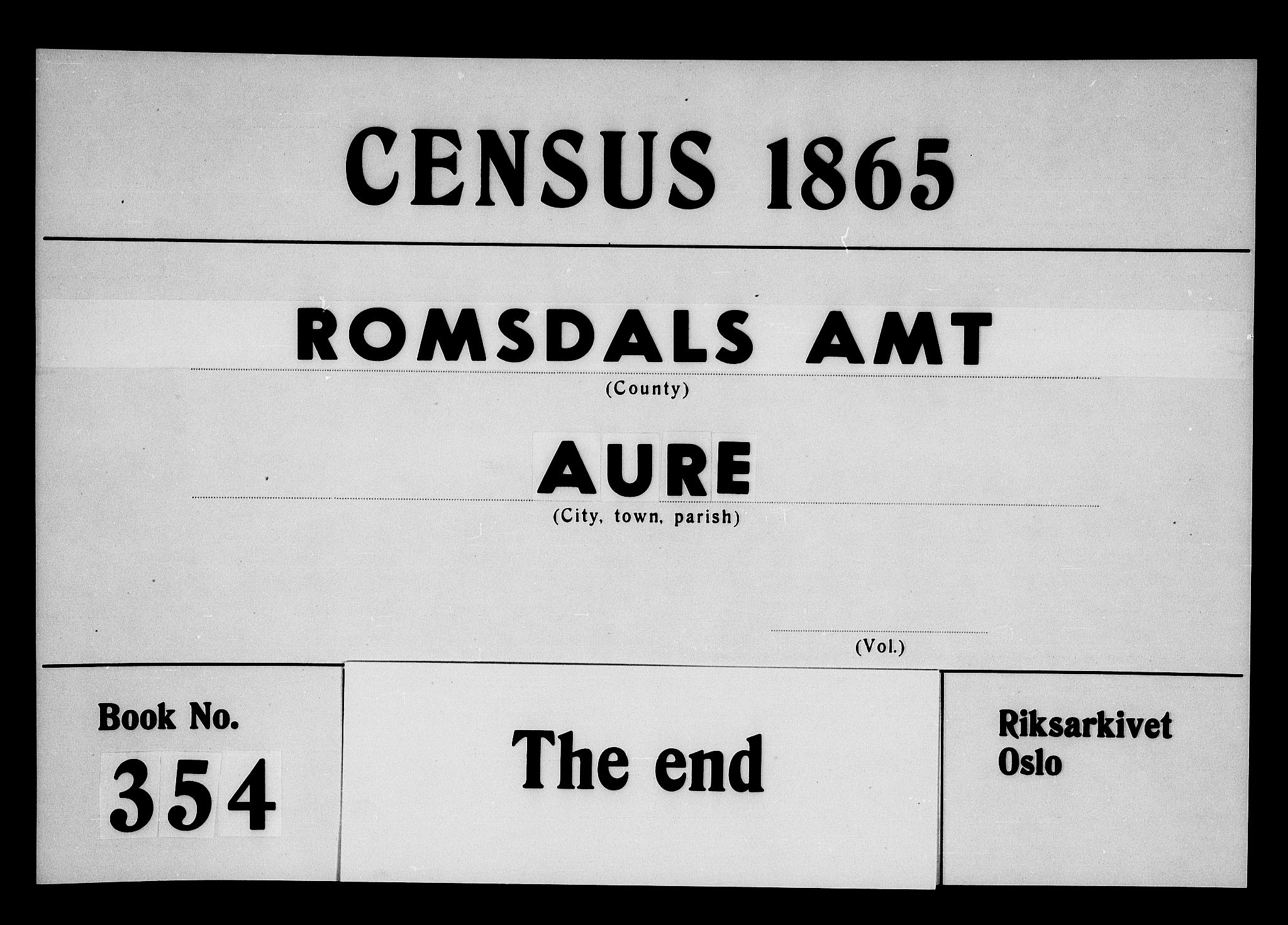 RA, 1865 census for Aure, 1865, p. 152