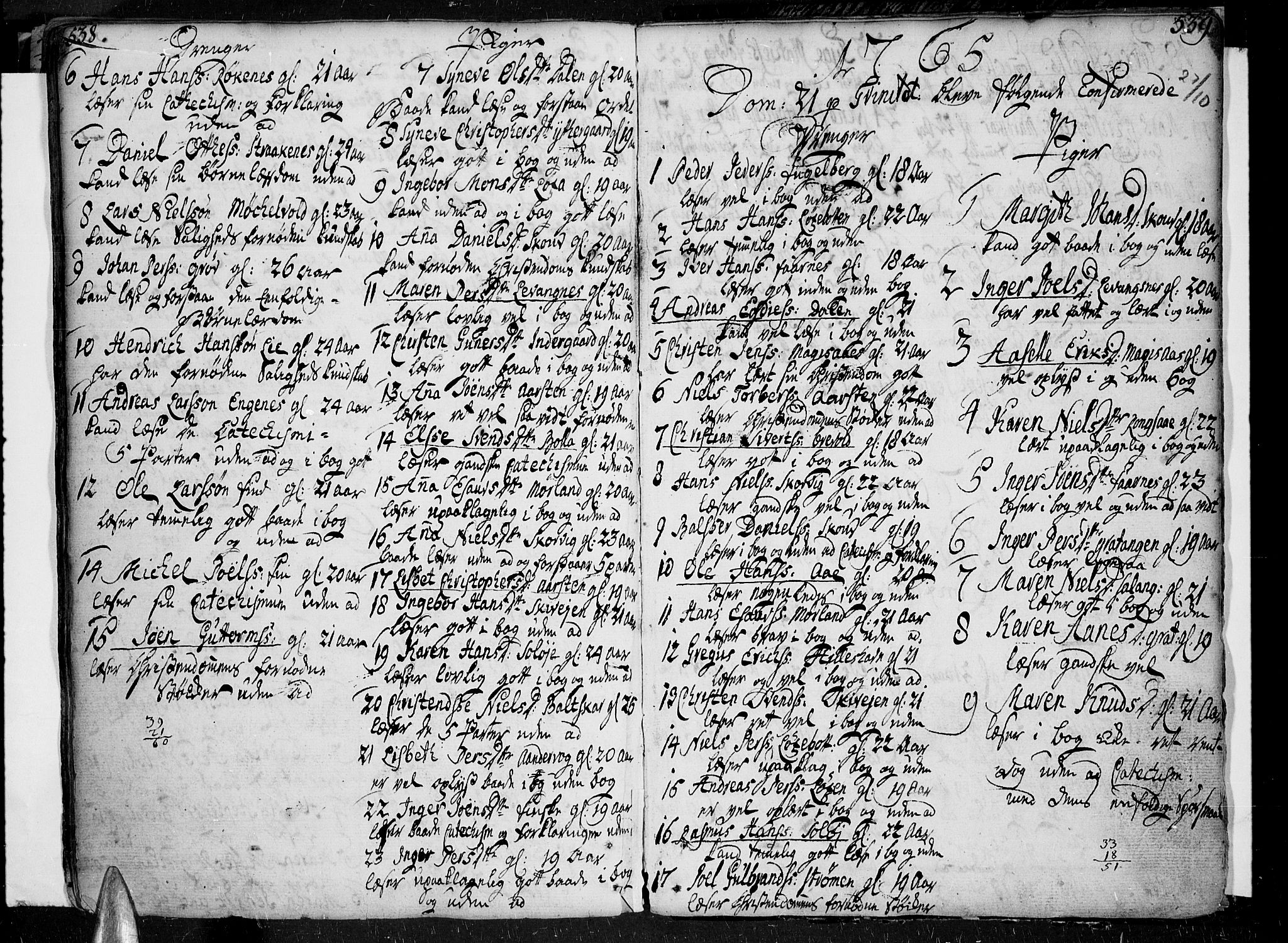 Ibestad sokneprestembete, AV/SATØ-S-0077/H/Ha/Haa/L0002kirke: Parish register (official) no. 2, 1751-1775, p. 538-539