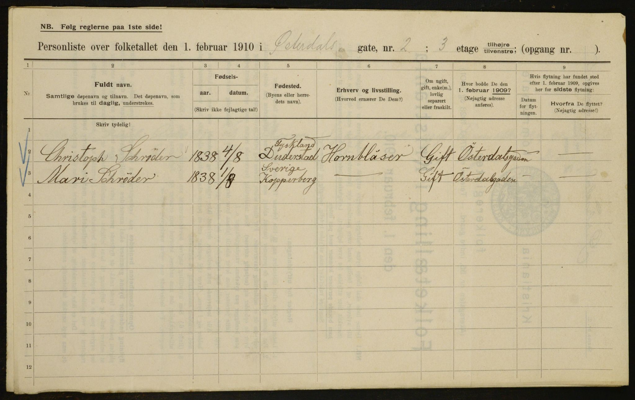 OBA, Municipal Census 1910 for Kristiania, 1910, p. 122247