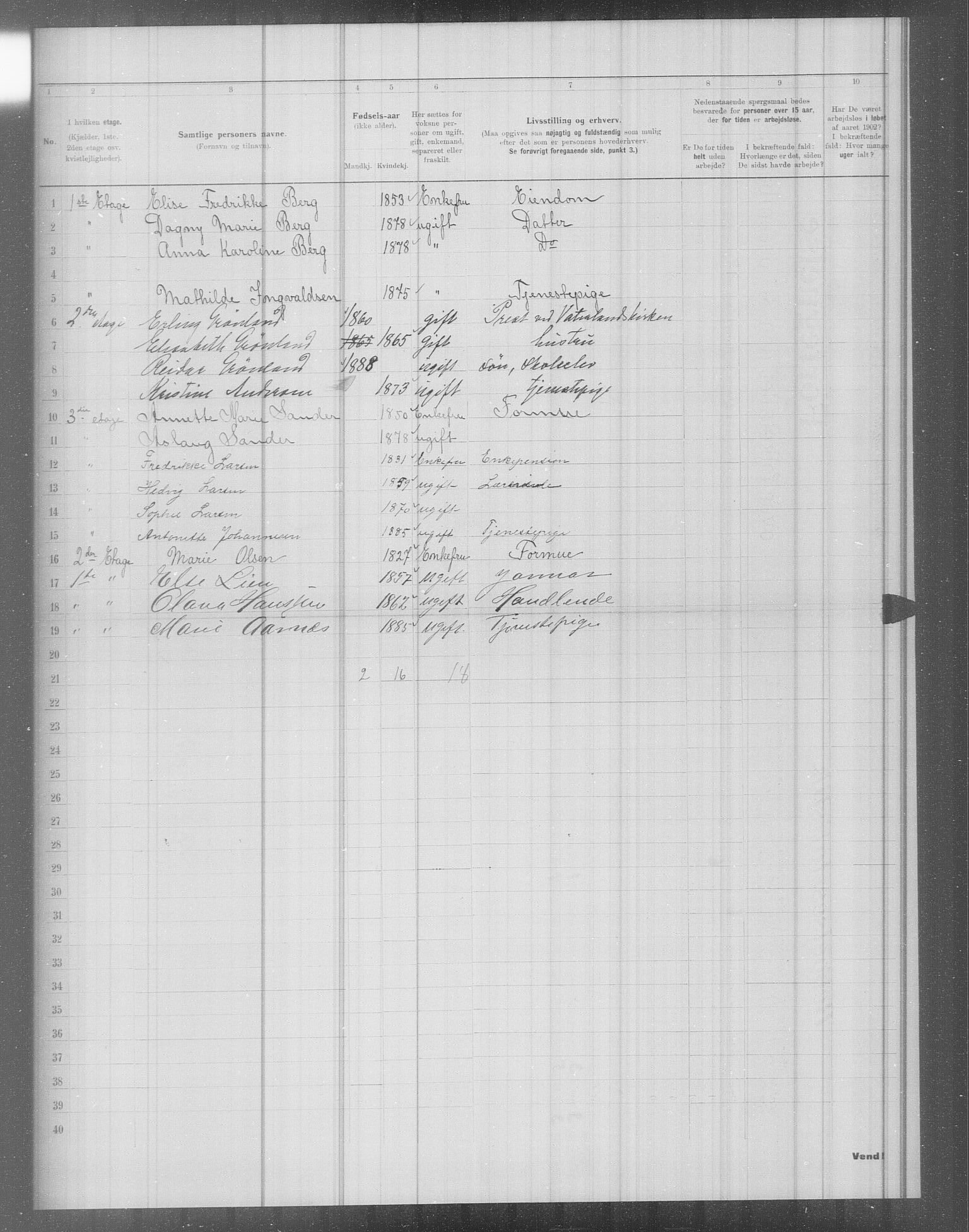 OBA, Municipal Census 1902 for Kristiania, 1902, p. 5213