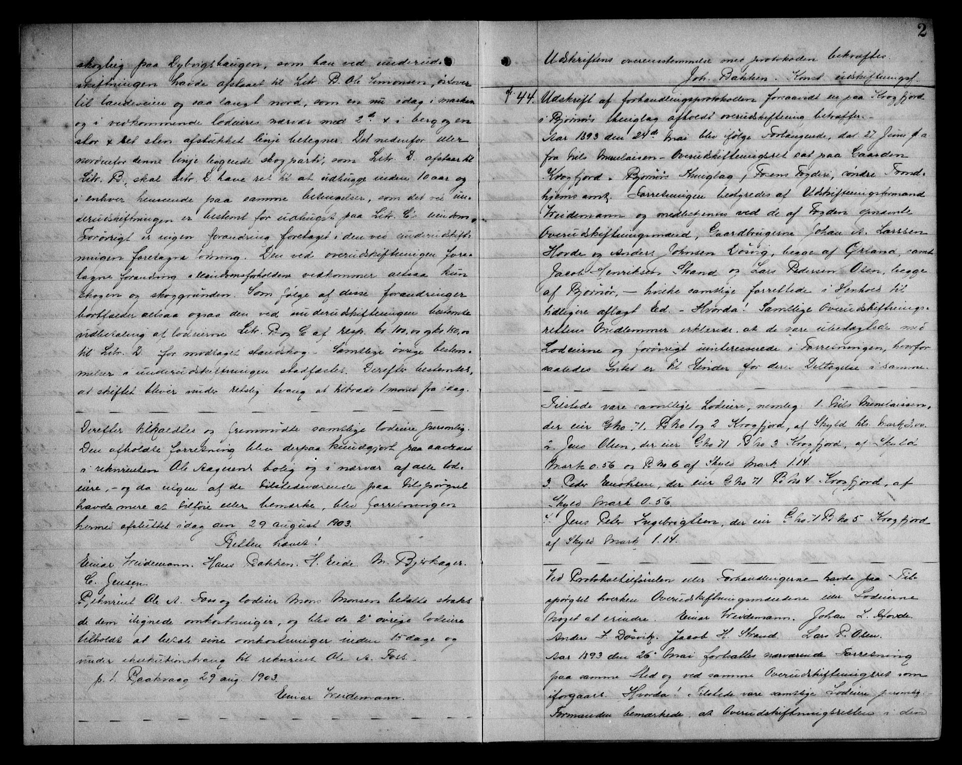 Fosen sorenskriveri, AV/SAT-A-1107/1/2/2C/L0040: Mortgage book no. 31, 1906-1907, p. 2