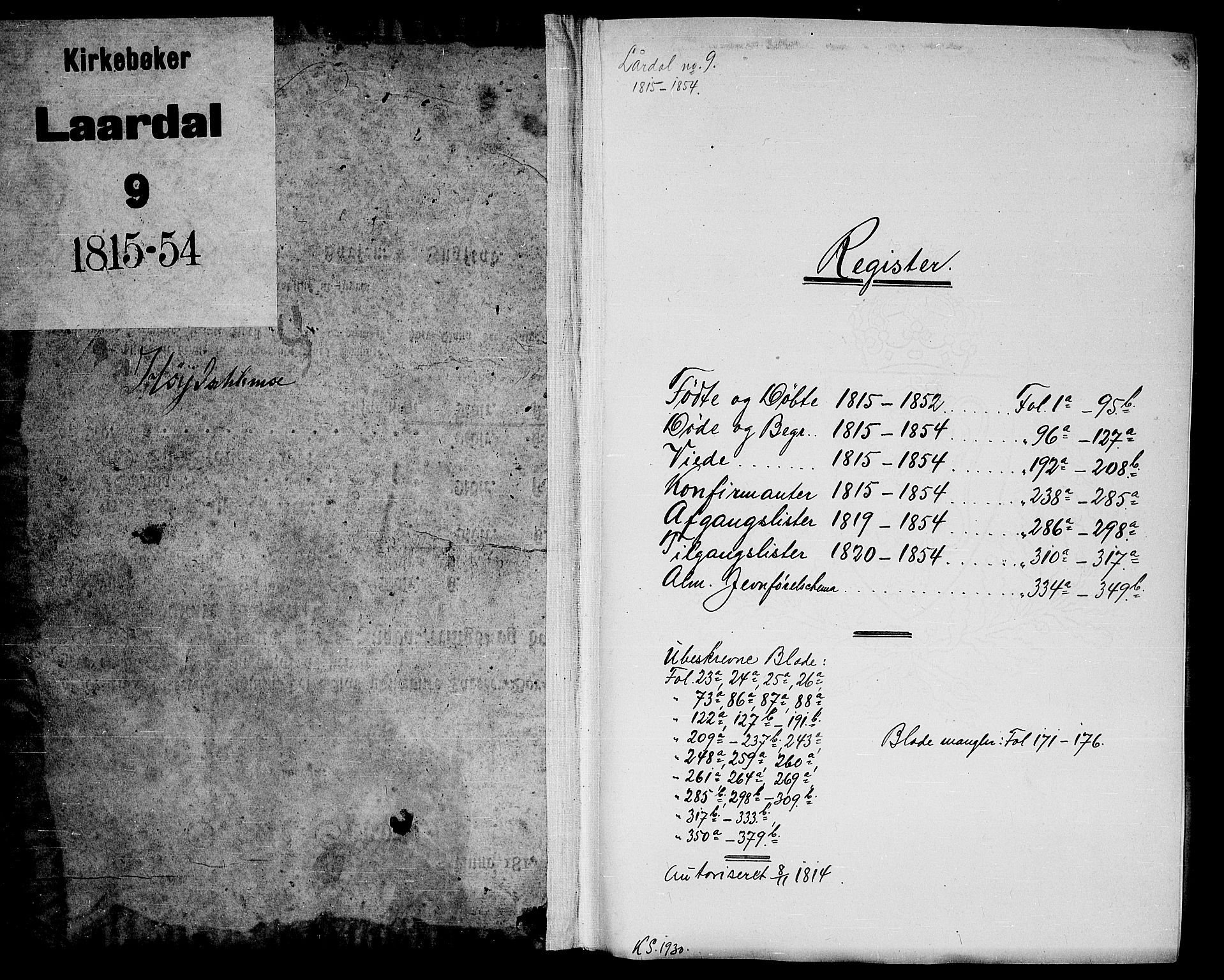 Lårdal kirkebøker, SAKO/A-284/G/Gc/L0001: Parish register (copy) no. III 1, 1815-1854