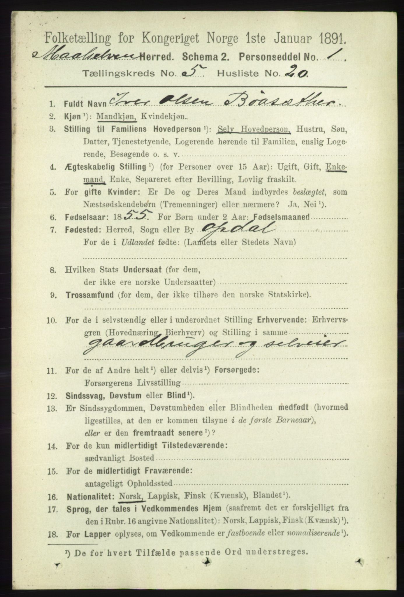 RA, 1891 census for 1924 Målselv, 1891, p. 1758