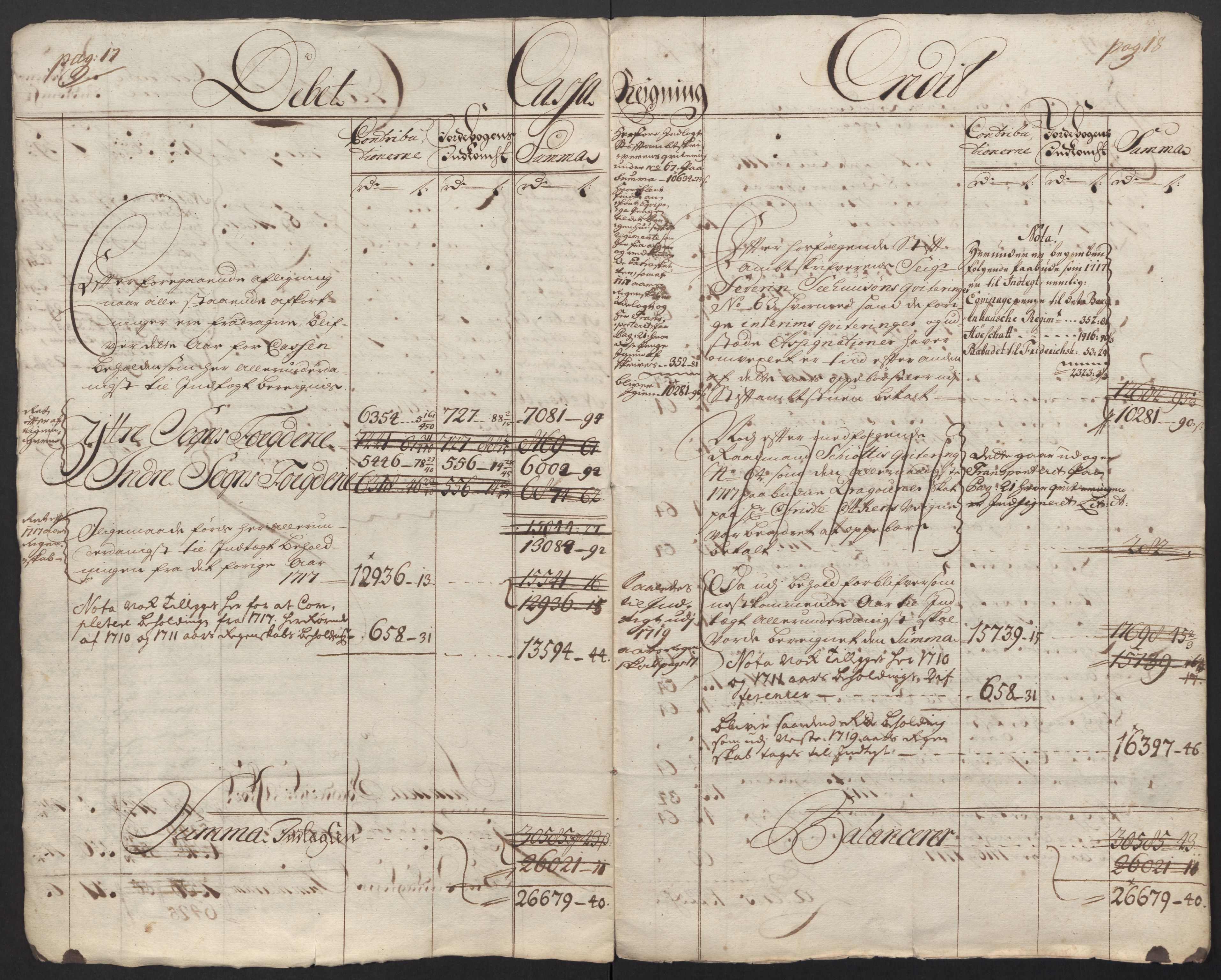 Rentekammeret inntil 1814, Reviderte regnskaper, Fogderegnskap, AV/RA-EA-4092/R52/L3321: Fogderegnskap Sogn, 1717-1718, p. 413