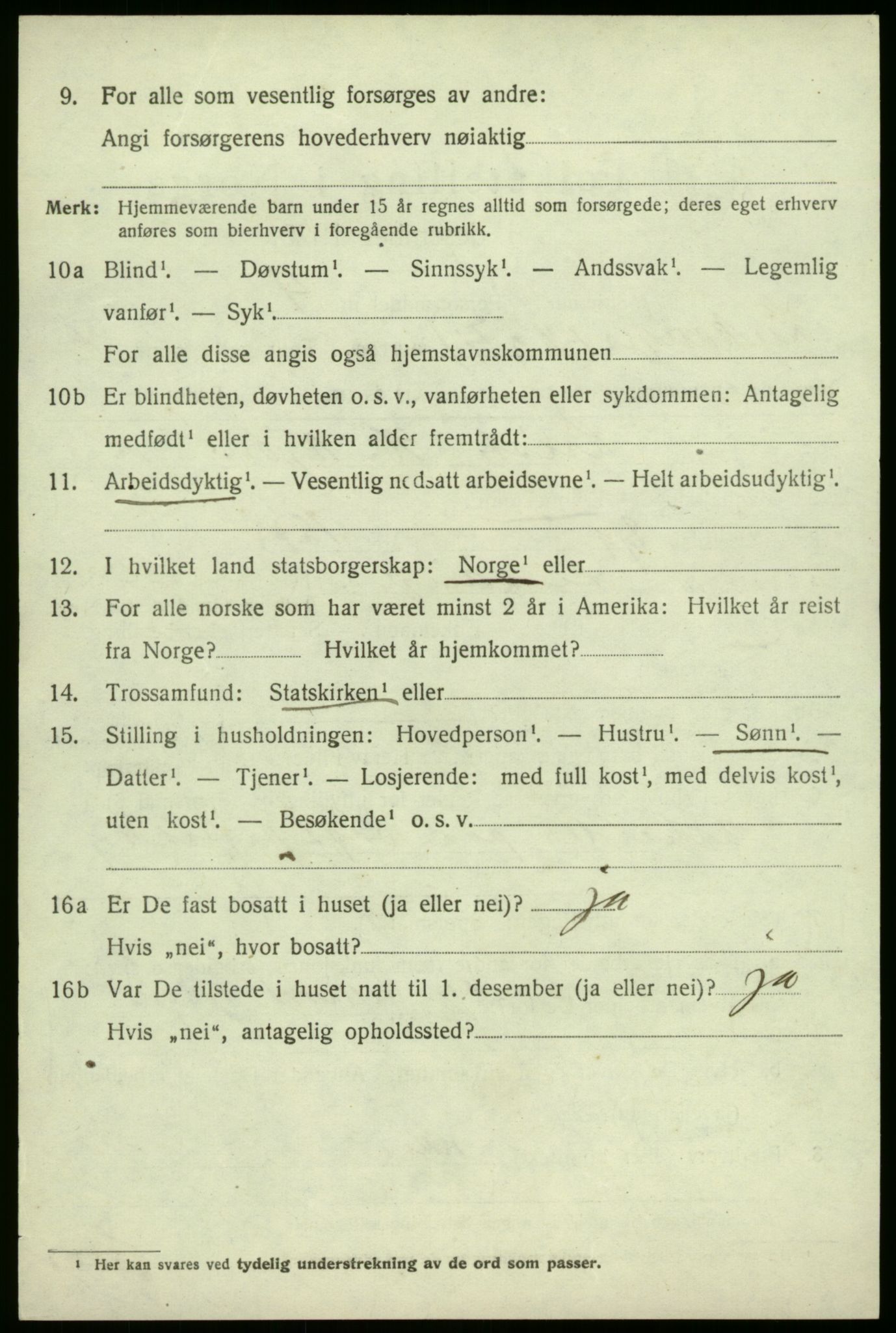 SAB, 1920 census for Leikanger, 1920, p. 3575