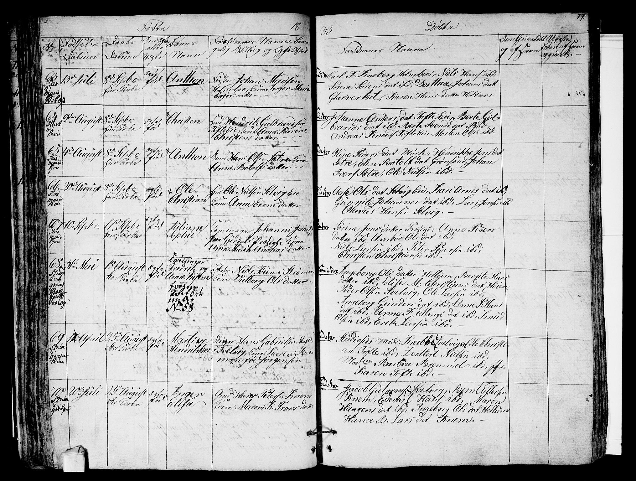 Hurum kirkebøker, AV/SAKO-A-229/F/Fa/L0010: Parish register (official) no. 10, 1827-1846, p. 79