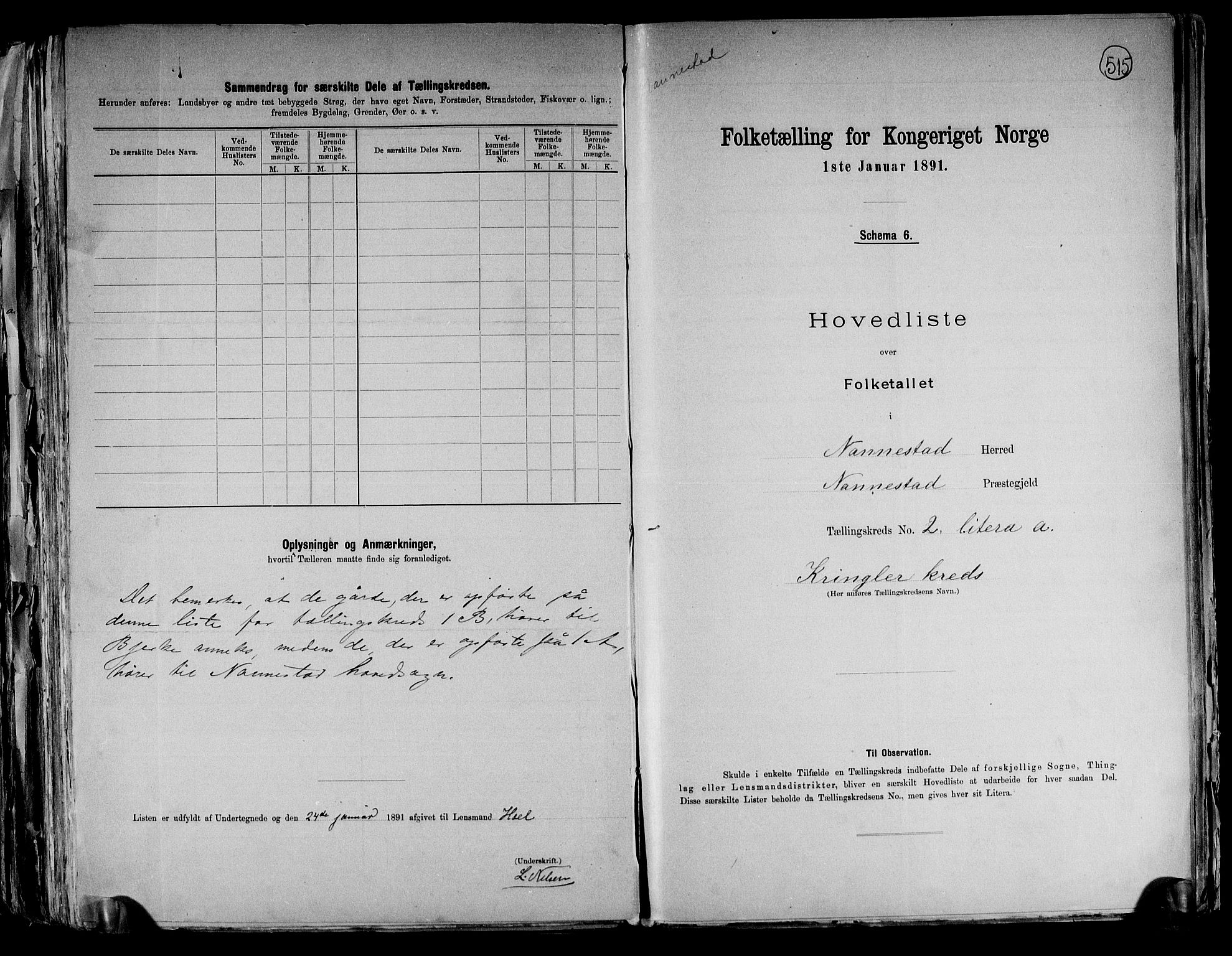 RA, 1891 census for 0238 Nannestad, 1891, p. 8