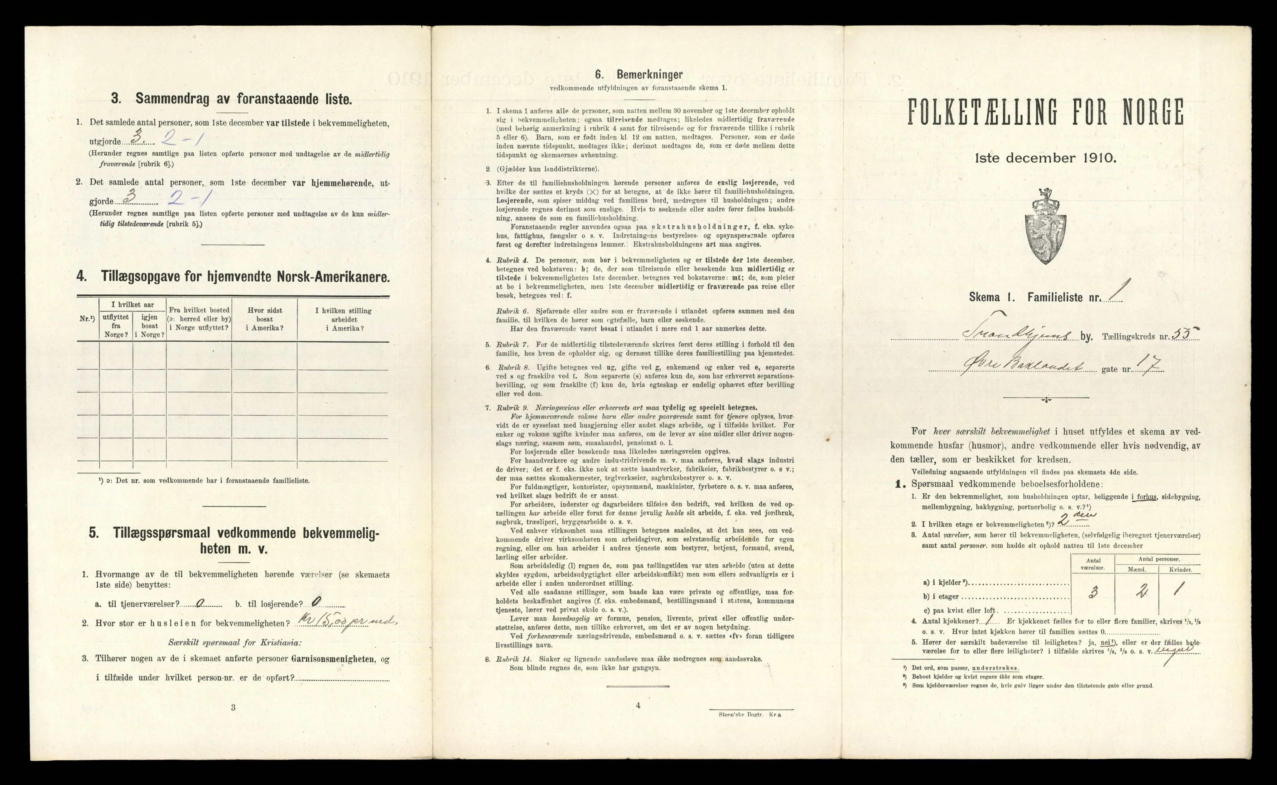 RA, 1910 census for Trondheim, 1910, p. 14357