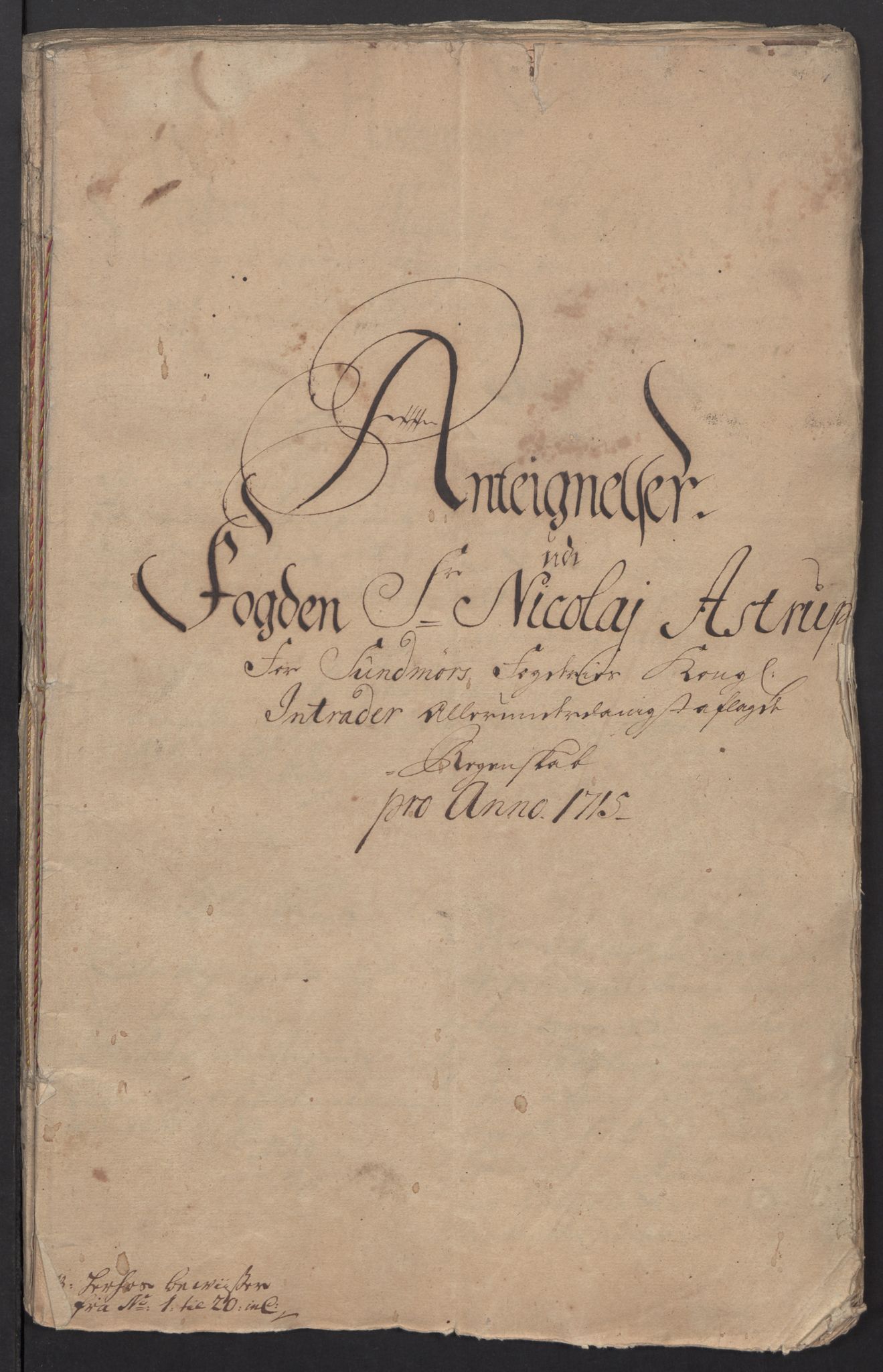 Rentekammeret inntil 1814, Reviderte regnskaper, Fogderegnskap, AV/RA-EA-4092/R54/L3567: Fogderegnskap Sunnmøre, 1715, p. 316