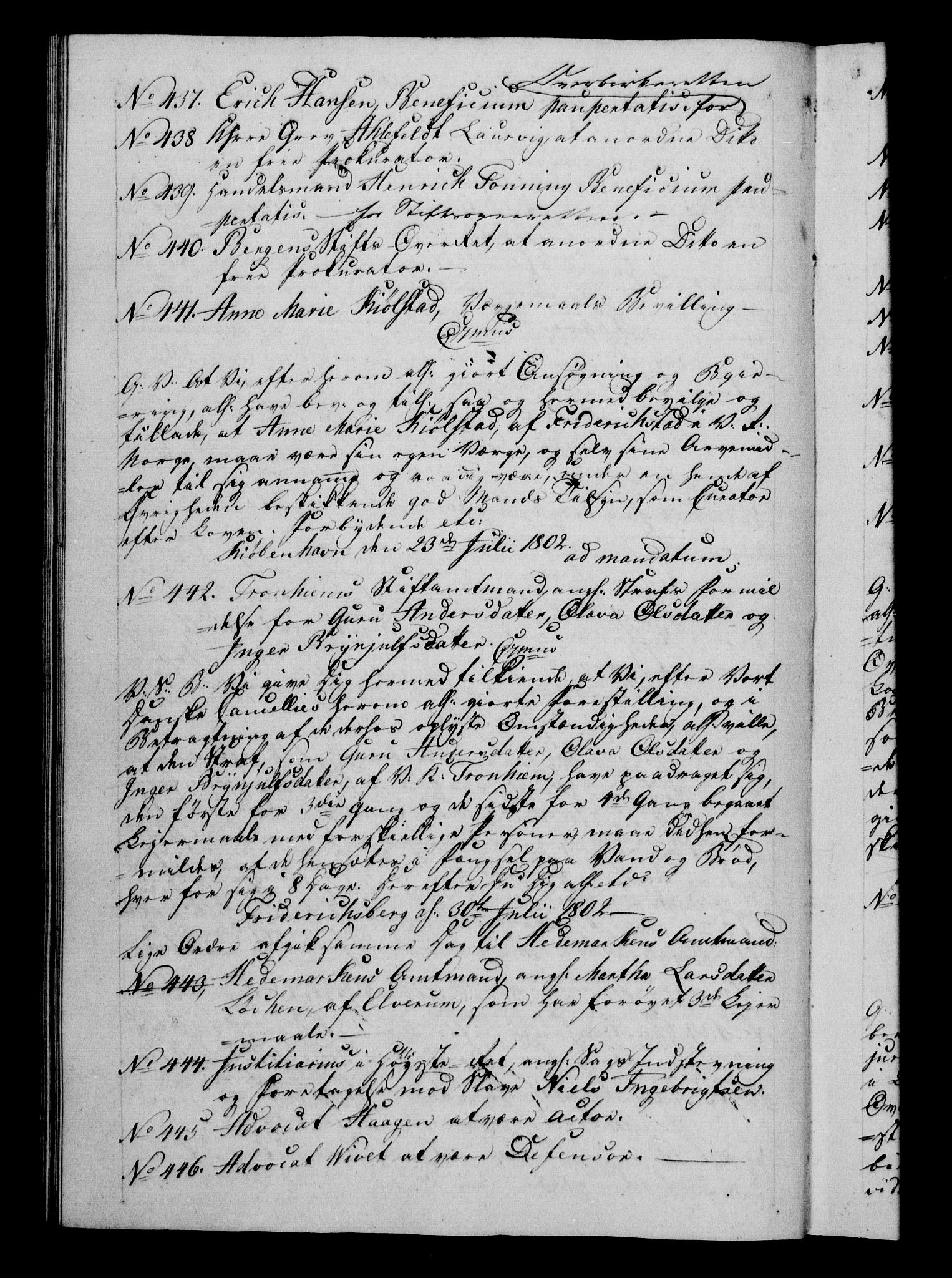 Danske Kanselli 1800-1814, RA/EA-3024/H/Hf/Hfb/Hfba/L0002: Registranter, 1802-1804, p. 57b