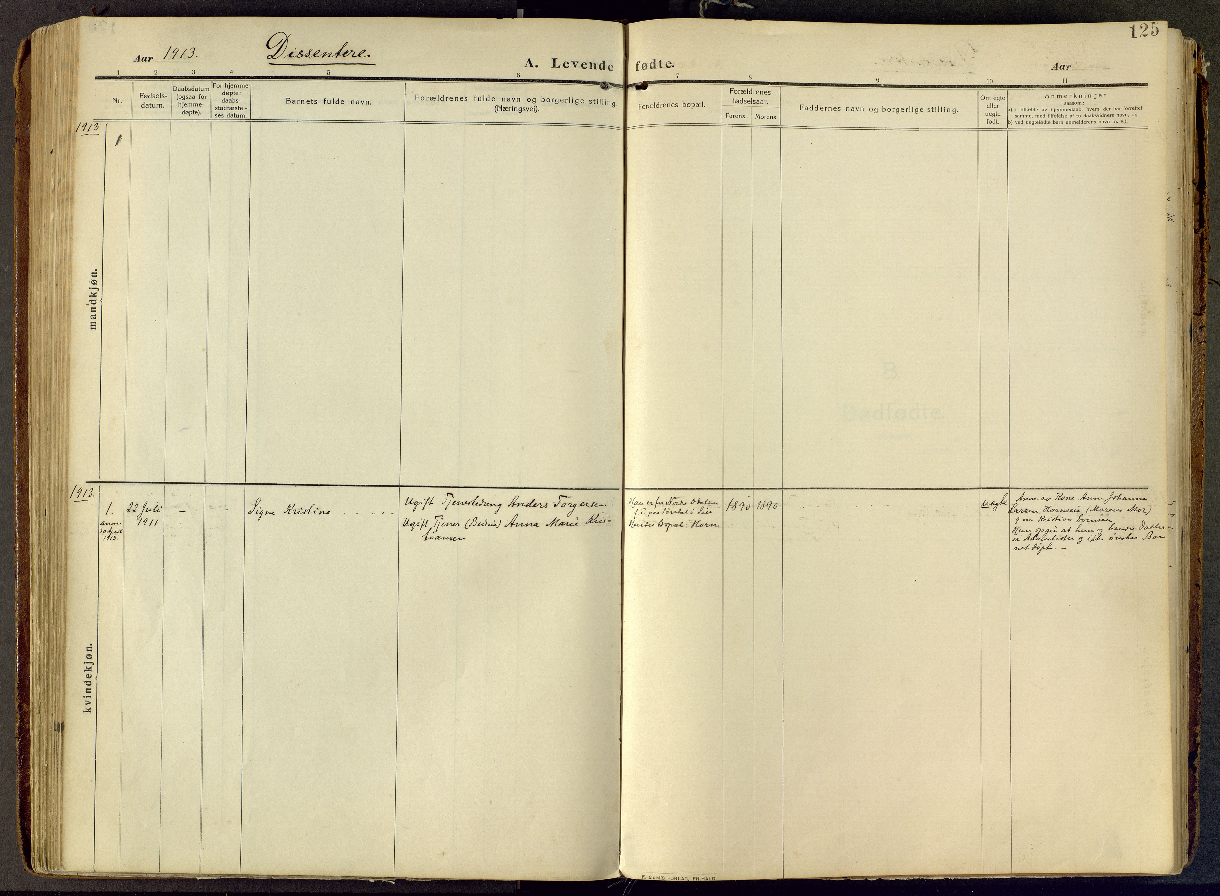 Parish register (official) no. III 1, 1910-1936, p. 125