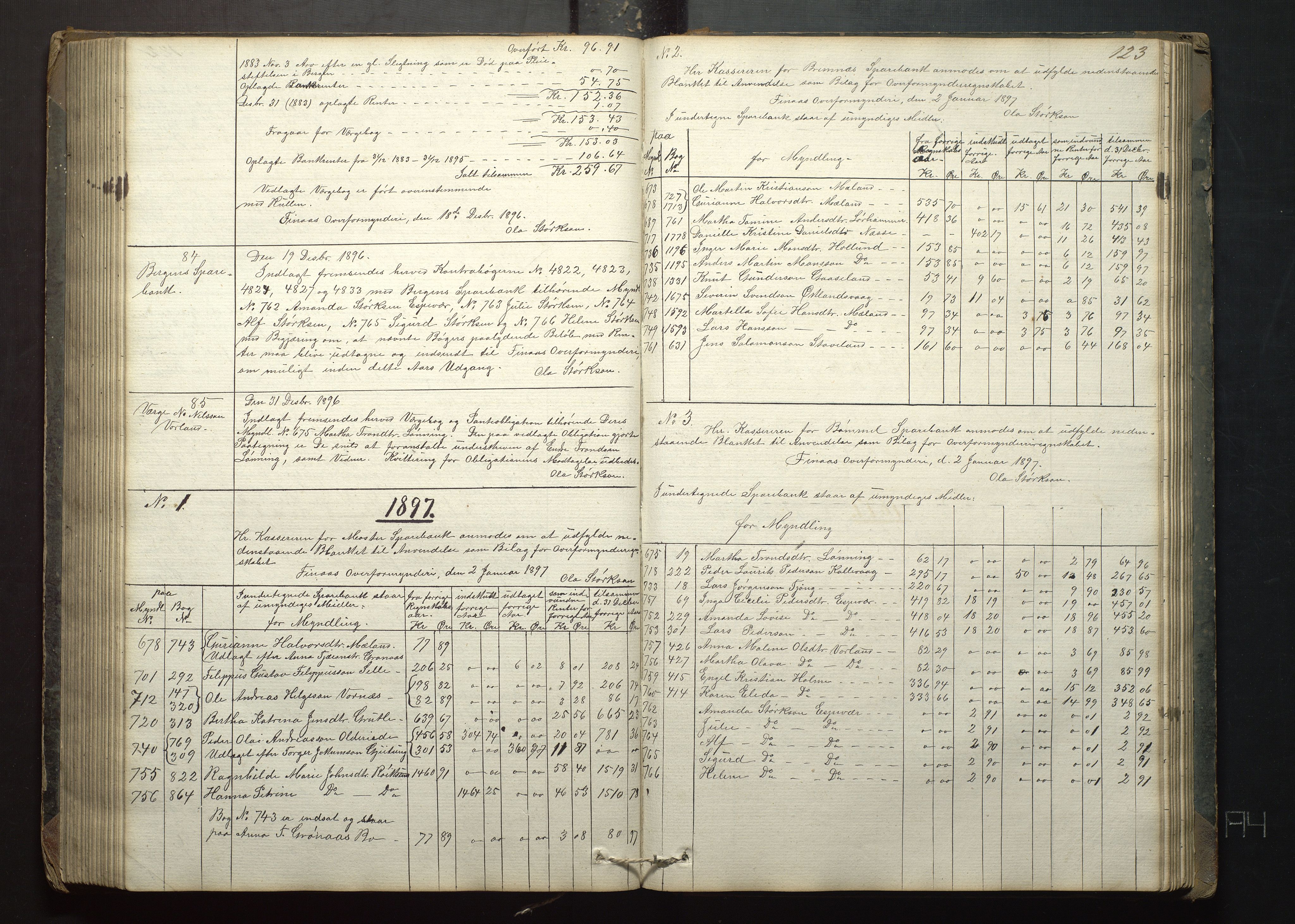 Finnaas kommune. Overformynderiet, IKAH/1218a-812/B/Ba/Baa/L0001: Kopibok for Finnås overformynderi, 1859-1904, p. 123