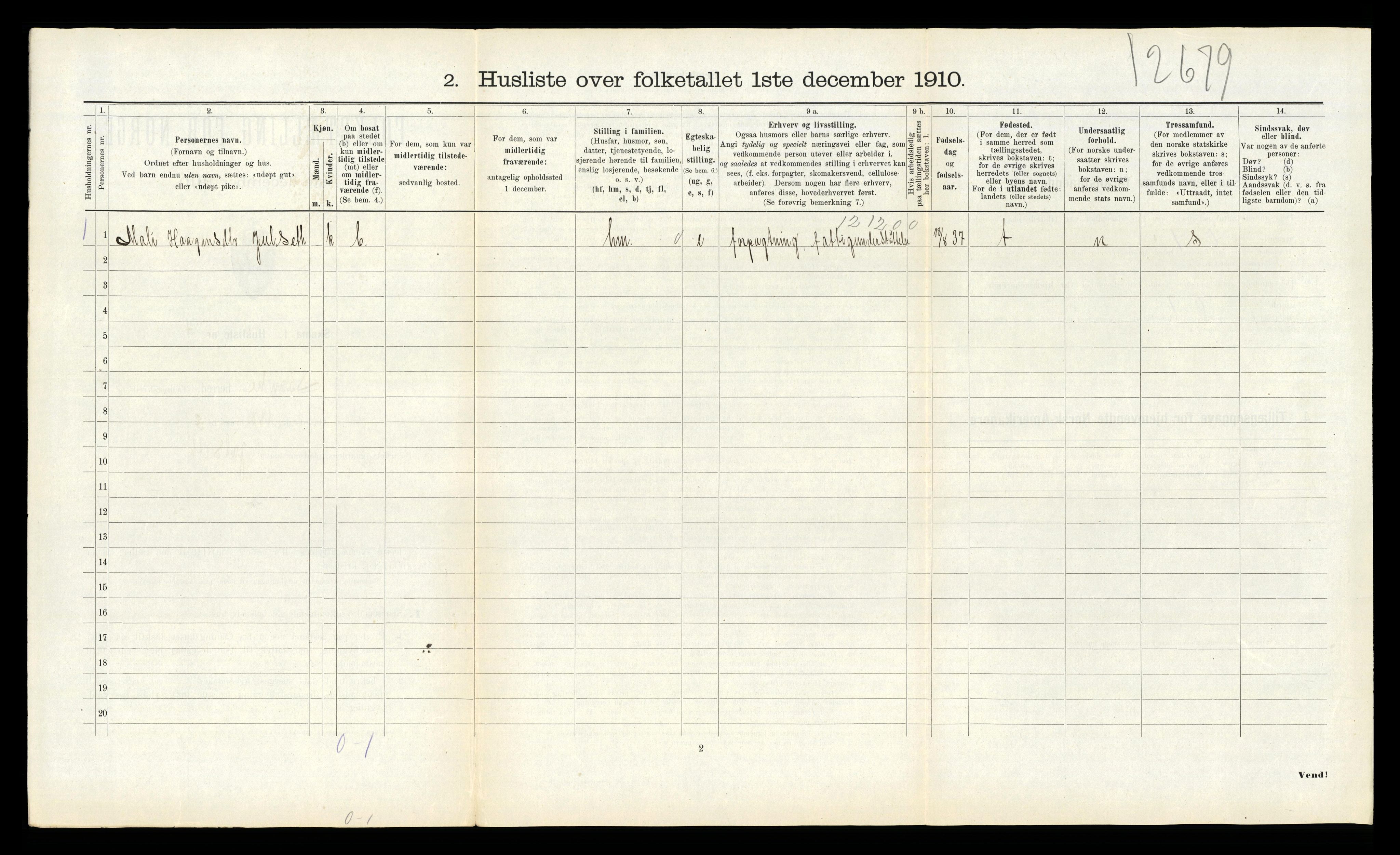 RA, 1910 census for Lånke, 1910, p. 425