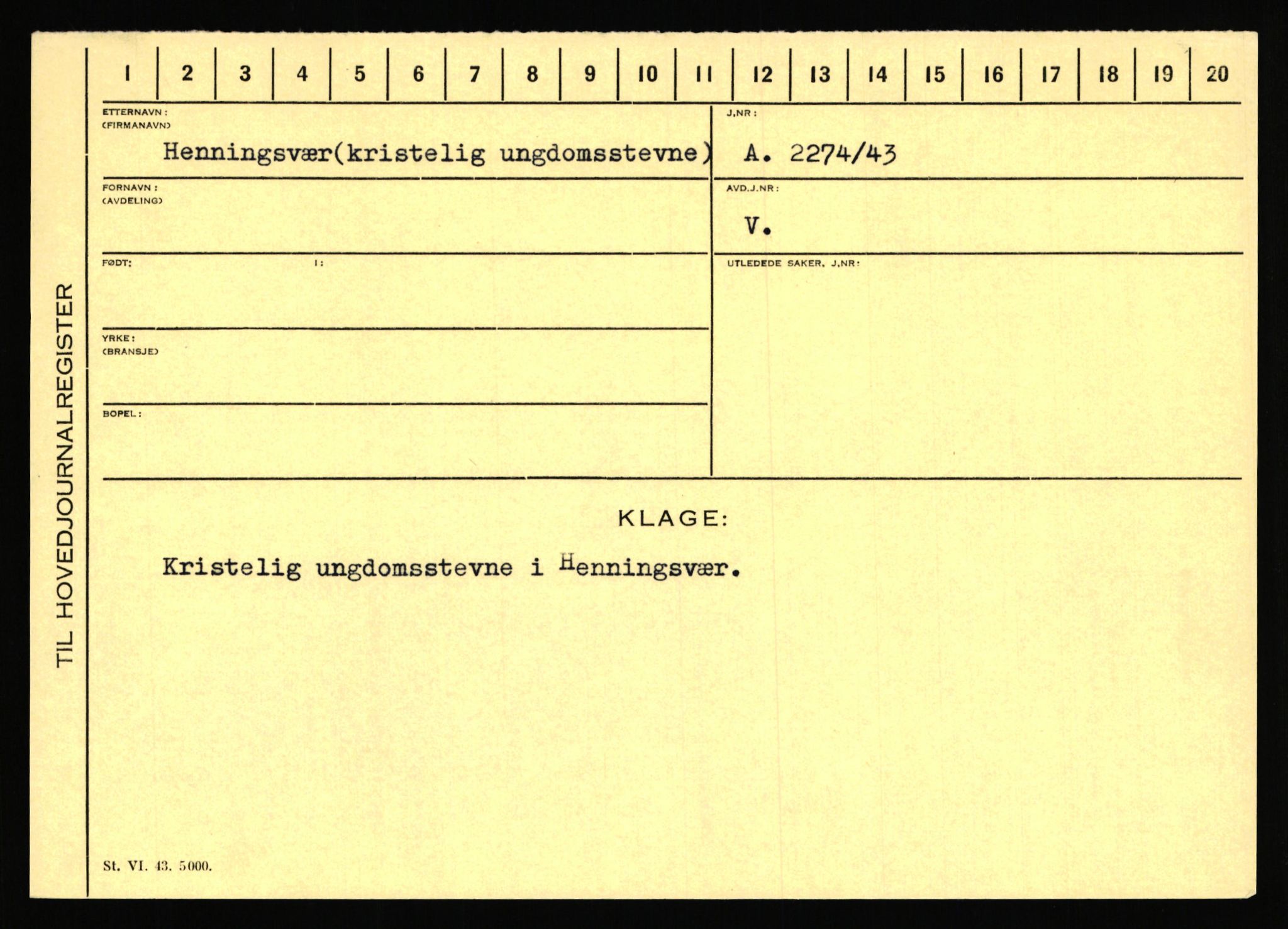 Statspolitiet - Hovedkontoret / Osloavdelingen, AV/RA-S-1329/C/Ca/L0006: Hanche - Hokstvedt, 1943-1945, p. 3587