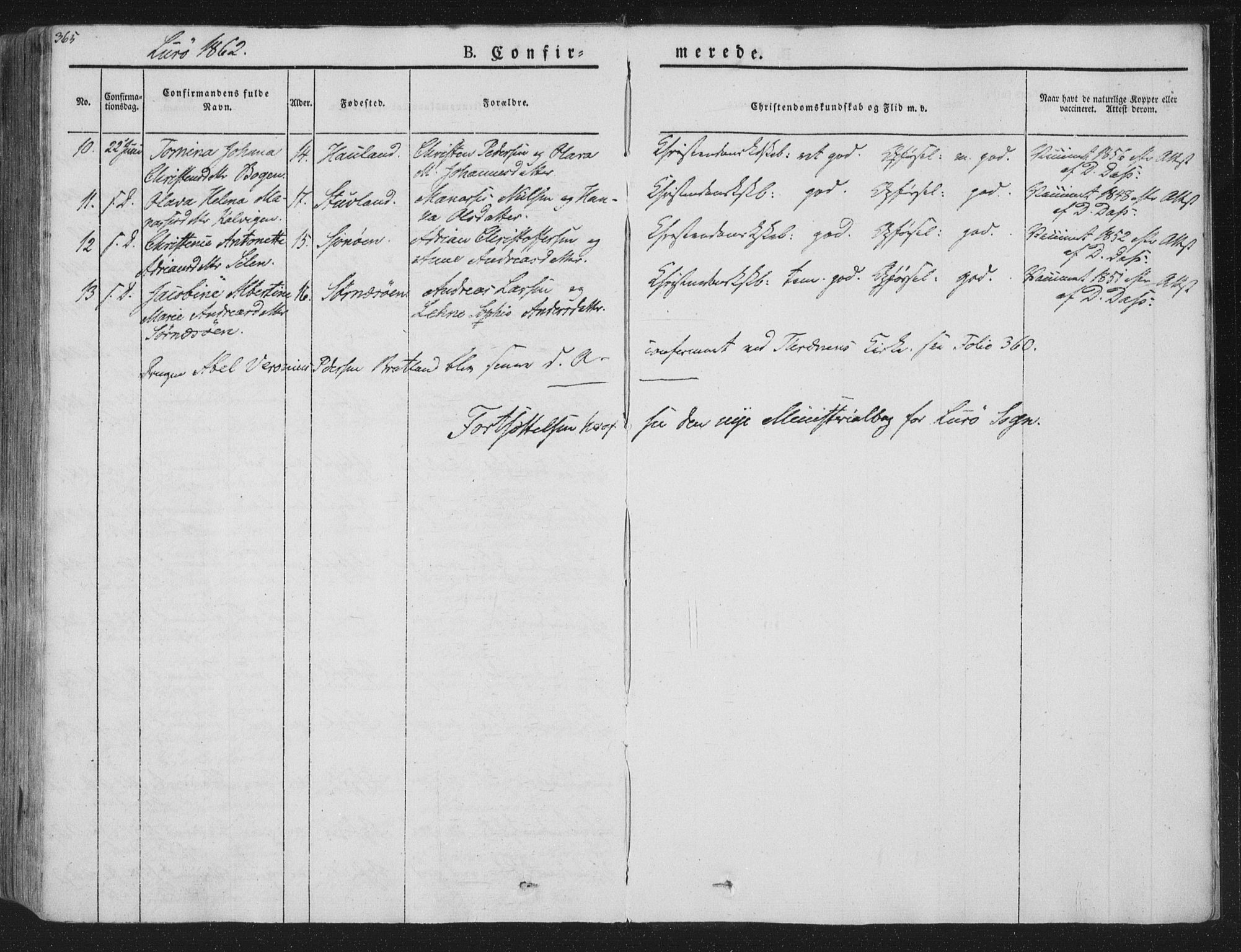 Ministerialprotokoller, klokkerbøker og fødselsregistre - Nordland, AV/SAT-A-1459/839/L0565: Parish register (official) no. 839A02, 1825-1862, p. 365