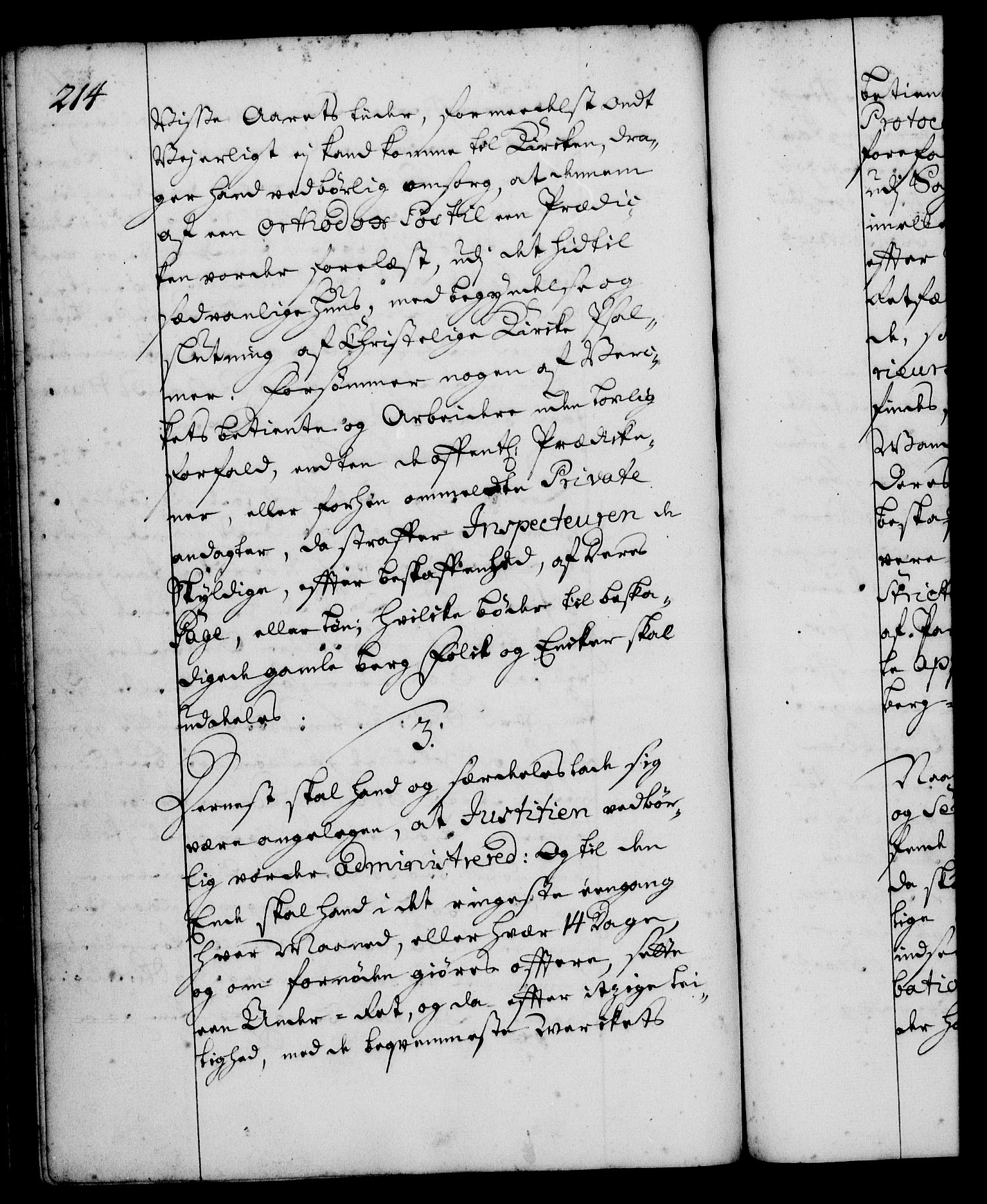 Rentekammeret, Kammerkanselliet, RA/EA-3111/G/Gg/Ggi/L0001: Norsk instruksjonsprotokoll med register (merket RK 53.34), 1720-1729, p. 214
