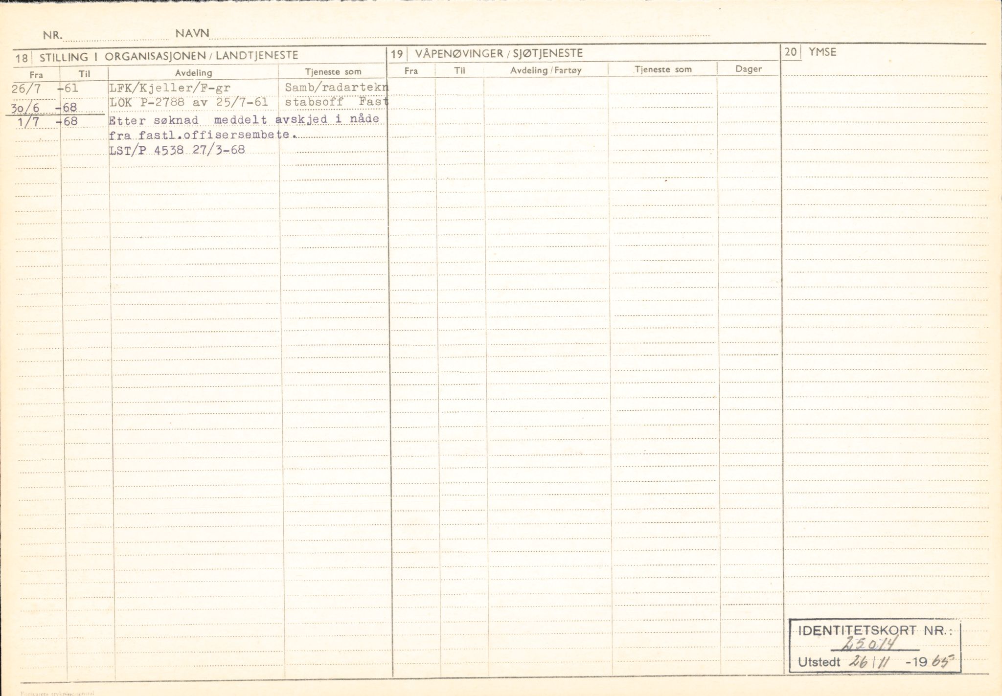 Forsvaret, Forsvarets overkommando/Luftforsvarsstaben, AV/RA-RAFA-4079/P/Pa/L0013: Personellmapper, 1905, p. 374