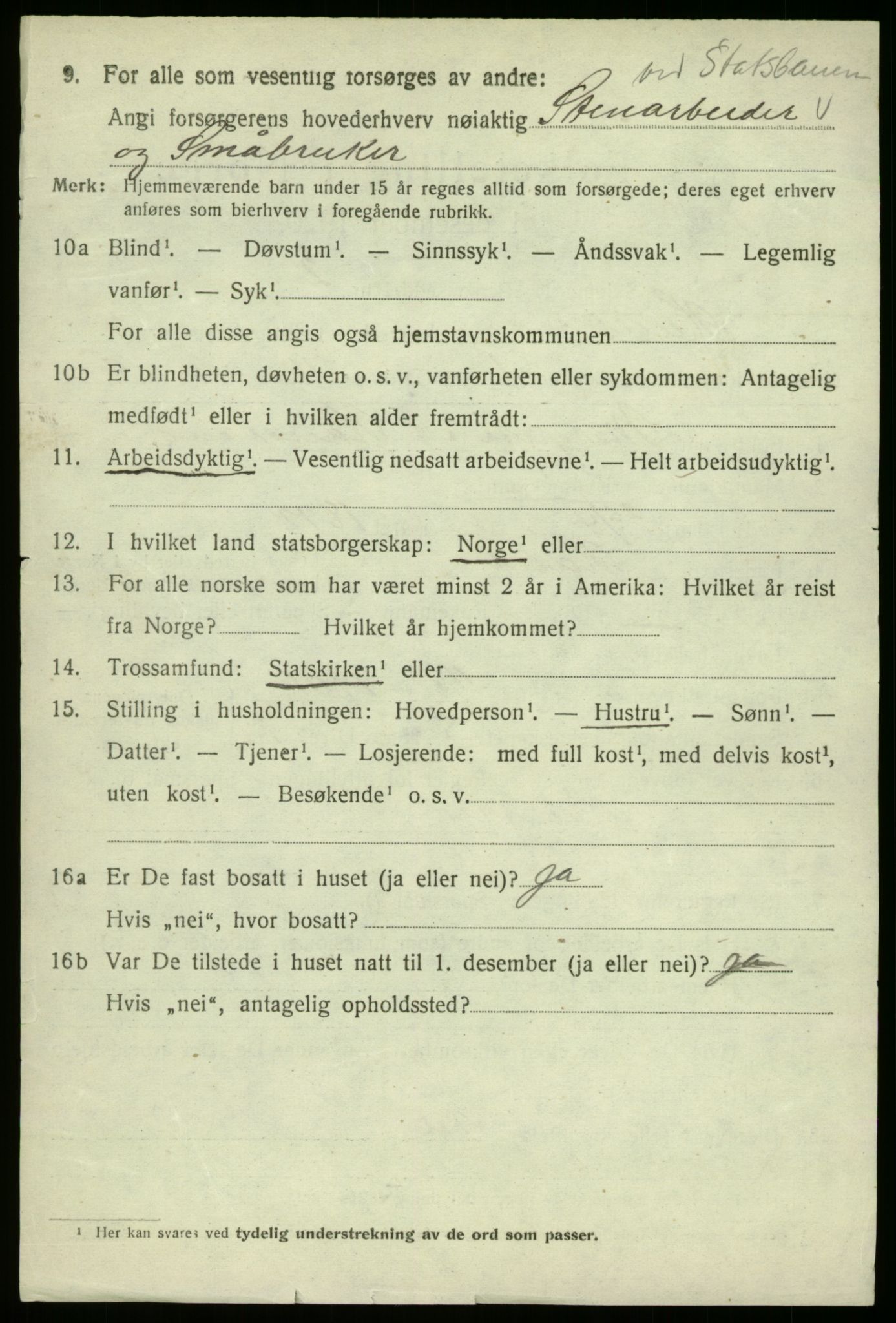 SAB, 1920 census for Haus, 1920, p. 3282