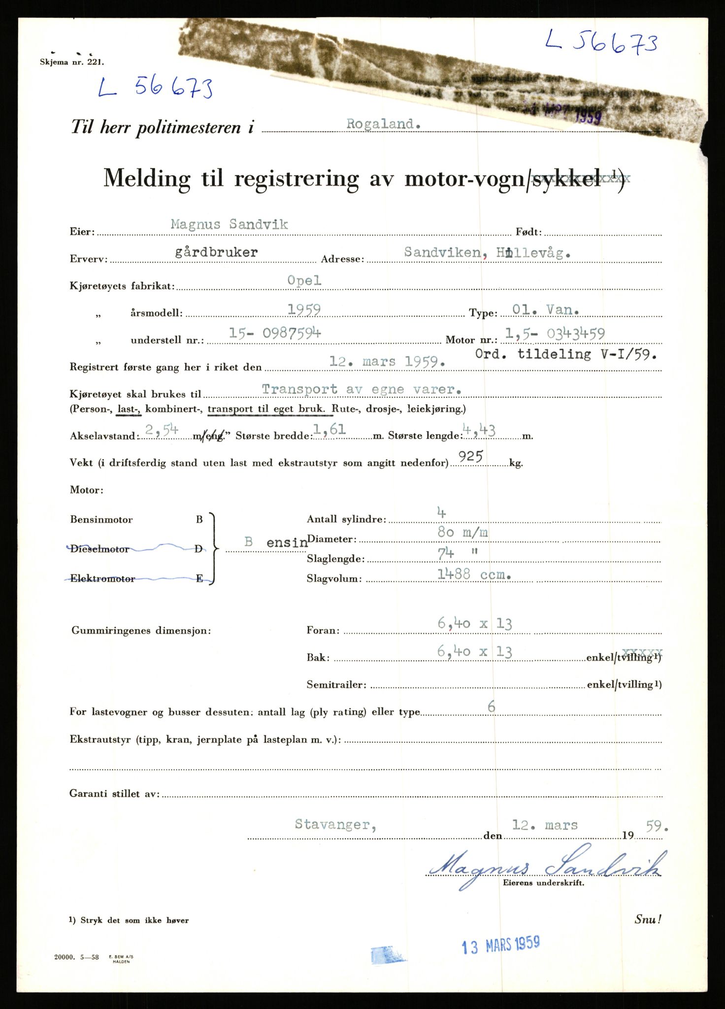 Stavanger trafikkstasjon, AV/SAST-A-101942/0/F/L0056: L-56500 - L-57199, 1930-1971, p. 520