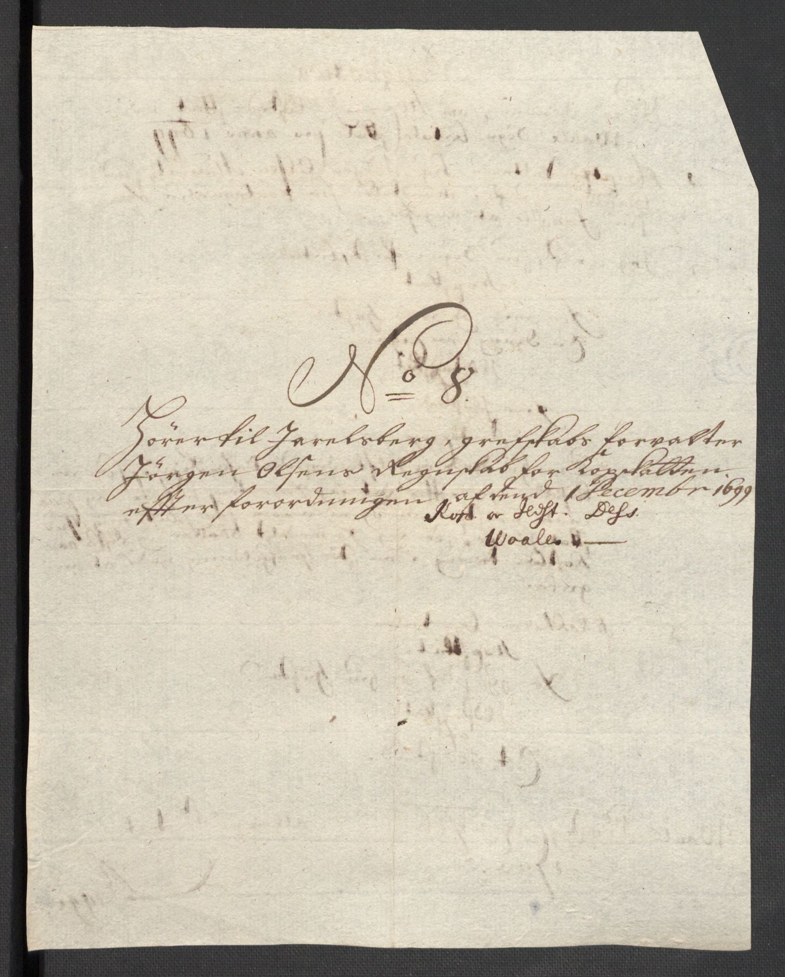 Rentekammeret inntil 1814, Reviderte regnskaper, Fogderegnskap, AV/RA-EA-4092/R32/L1869: Fogderegnskap Jarlsberg grevskap, 1700-1701, p. 142