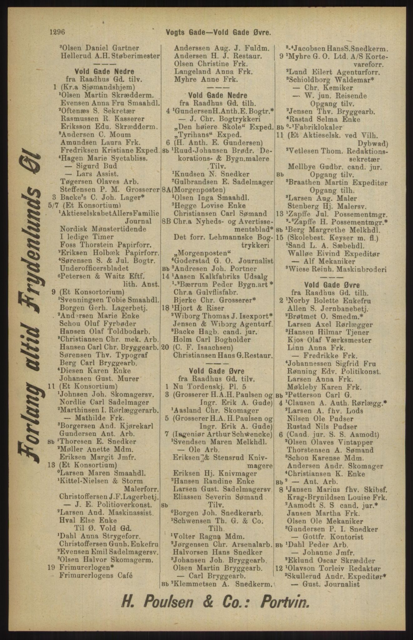 Kristiania/Oslo adressebok, PUBL/-, 1904, p. 1296