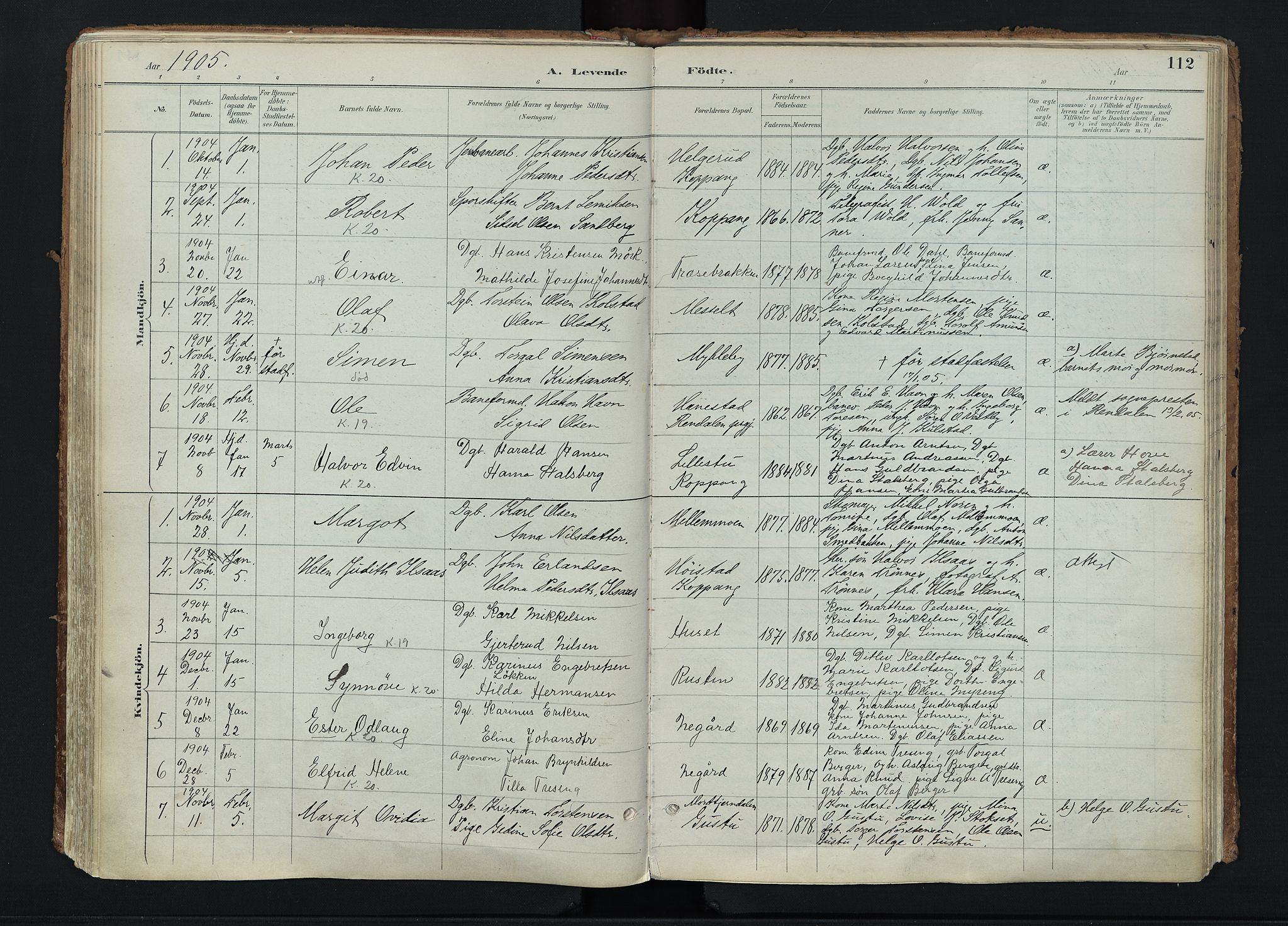 Stor-Elvdal prestekontor, SAH/PREST-052/H/Ha/Haa/L0004: Parish register (official) no. 4, 1890-1922, p. 112