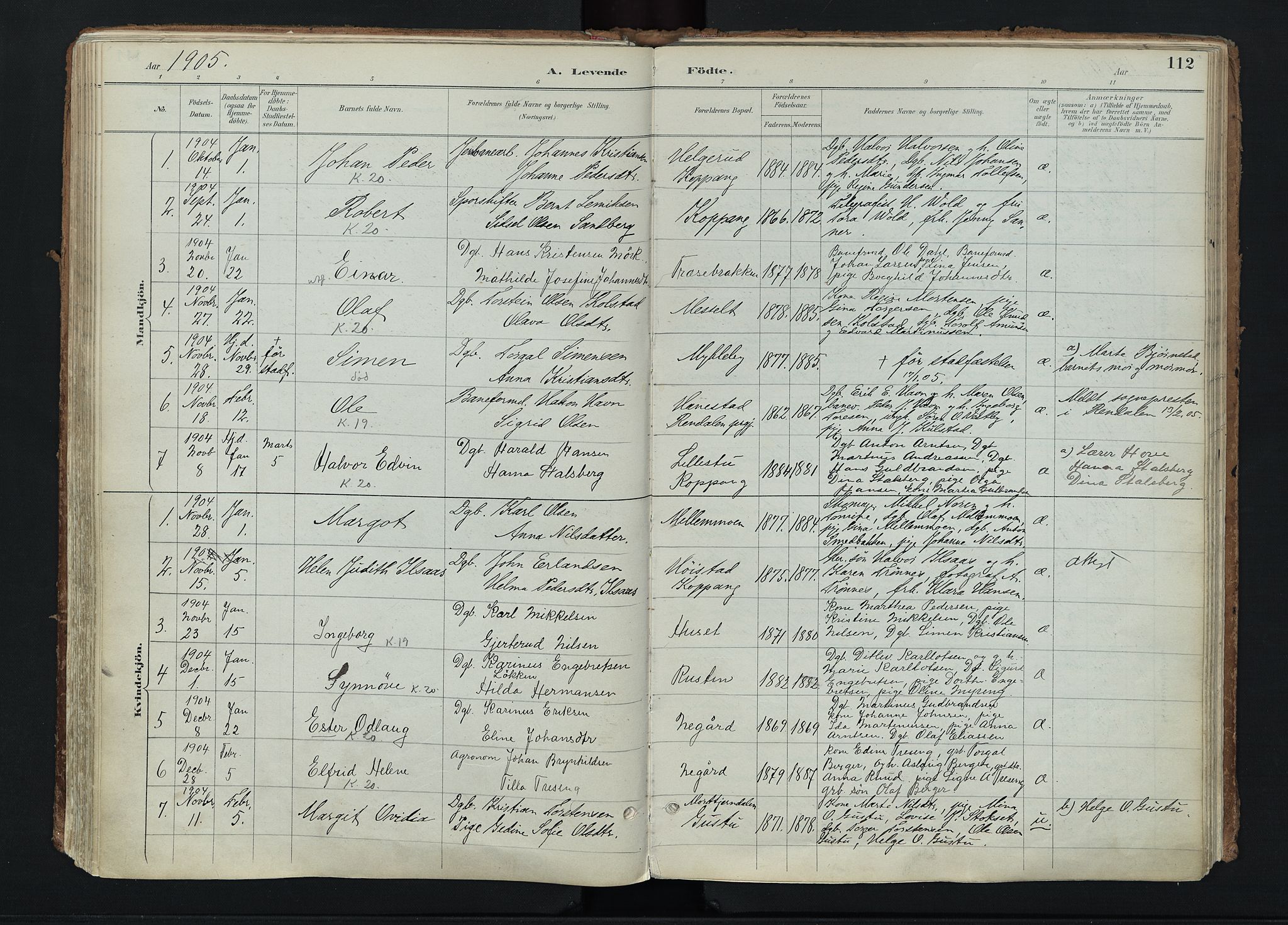 Stor-Elvdal prestekontor, AV/SAH-PREST-052/H/Ha/Haa/L0004: Parish register (official) no. 4, 1890-1922, p. 112