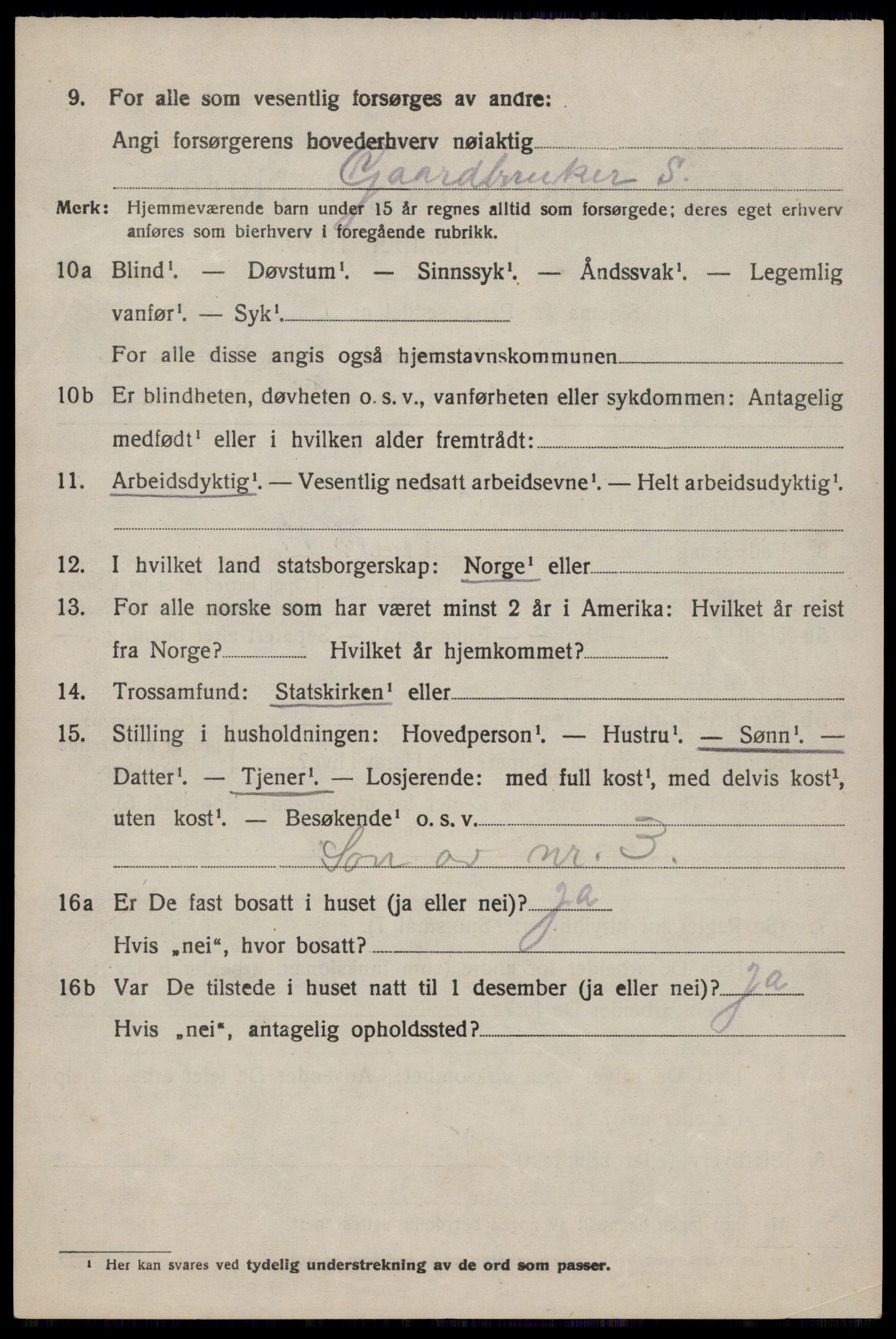 SAST, 1920 census for Vikedal, 1920, p. 4548