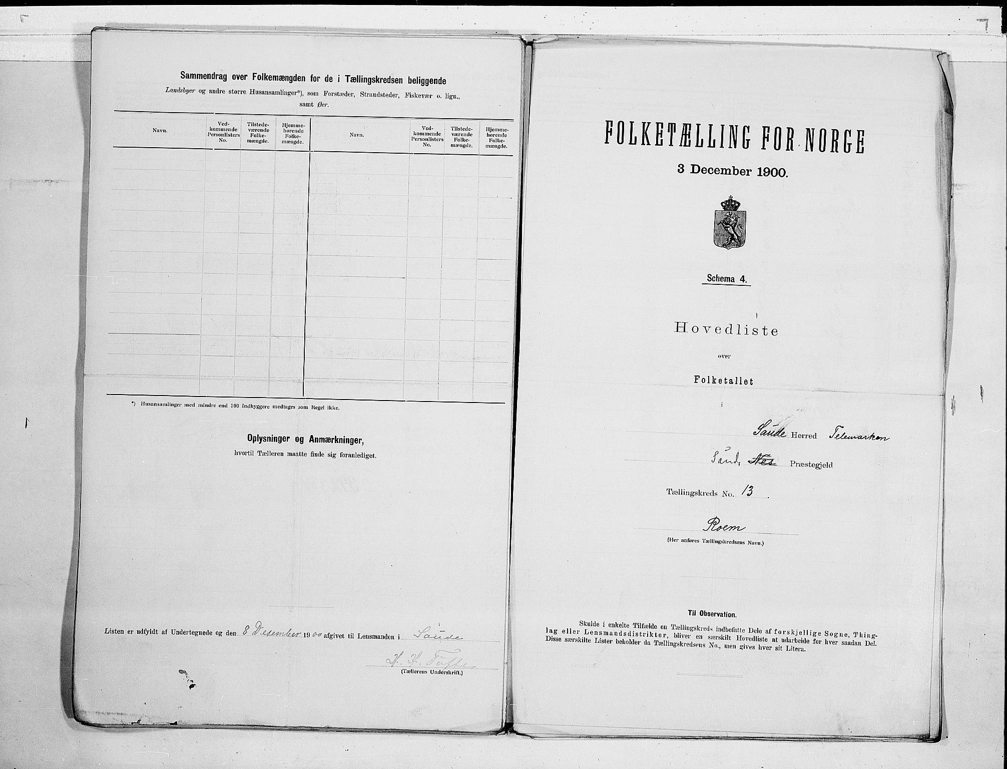 SAKO, 1900 census for Sauherad, 1900, p. 28