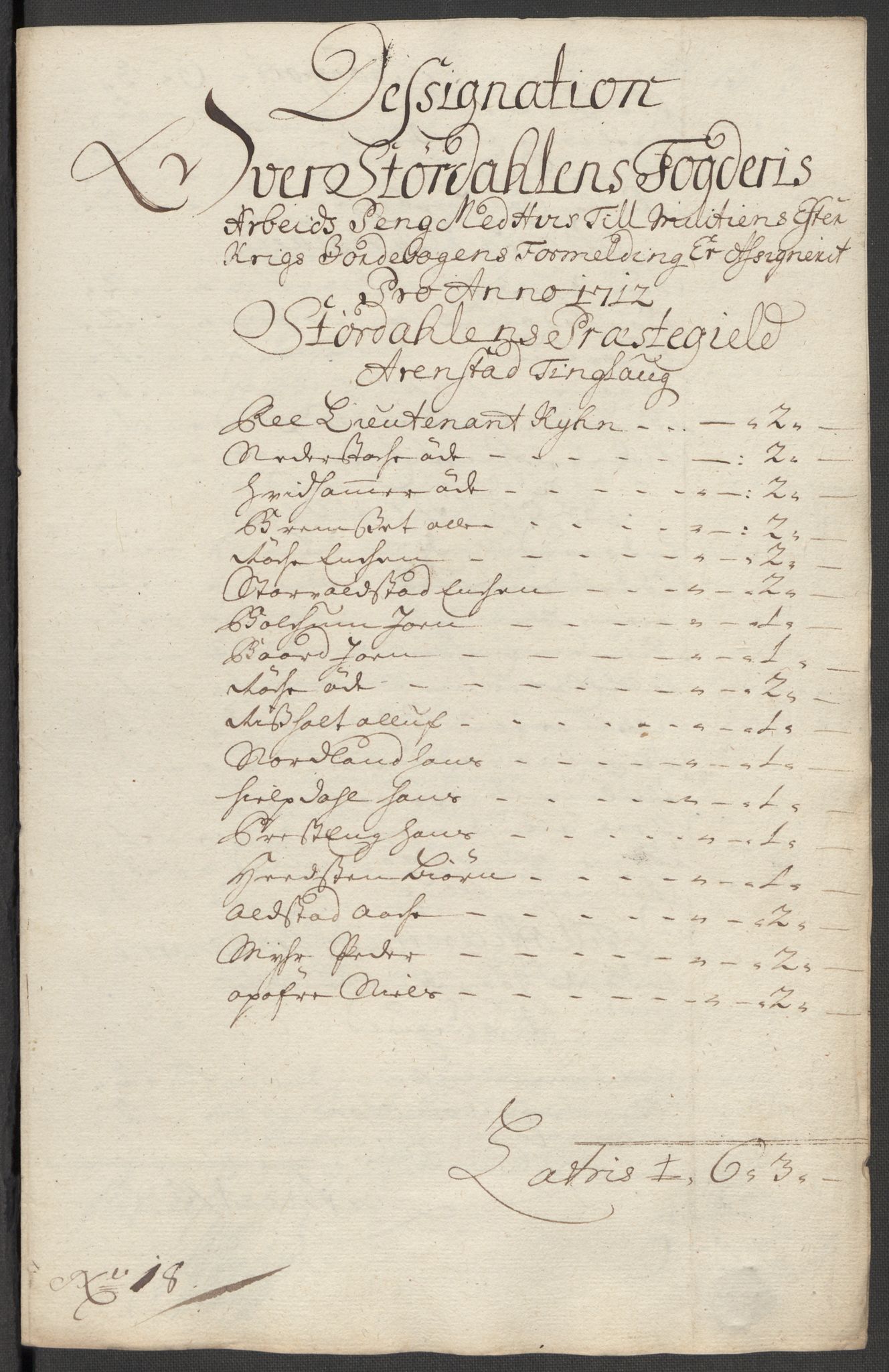 Rentekammeret inntil 1814, Reviderte regnskaper, Fogderegnskap, RA/EA-4092/R62/L4202: Fogderegnskap Stjørdal og Verdal, 1712, p. 215