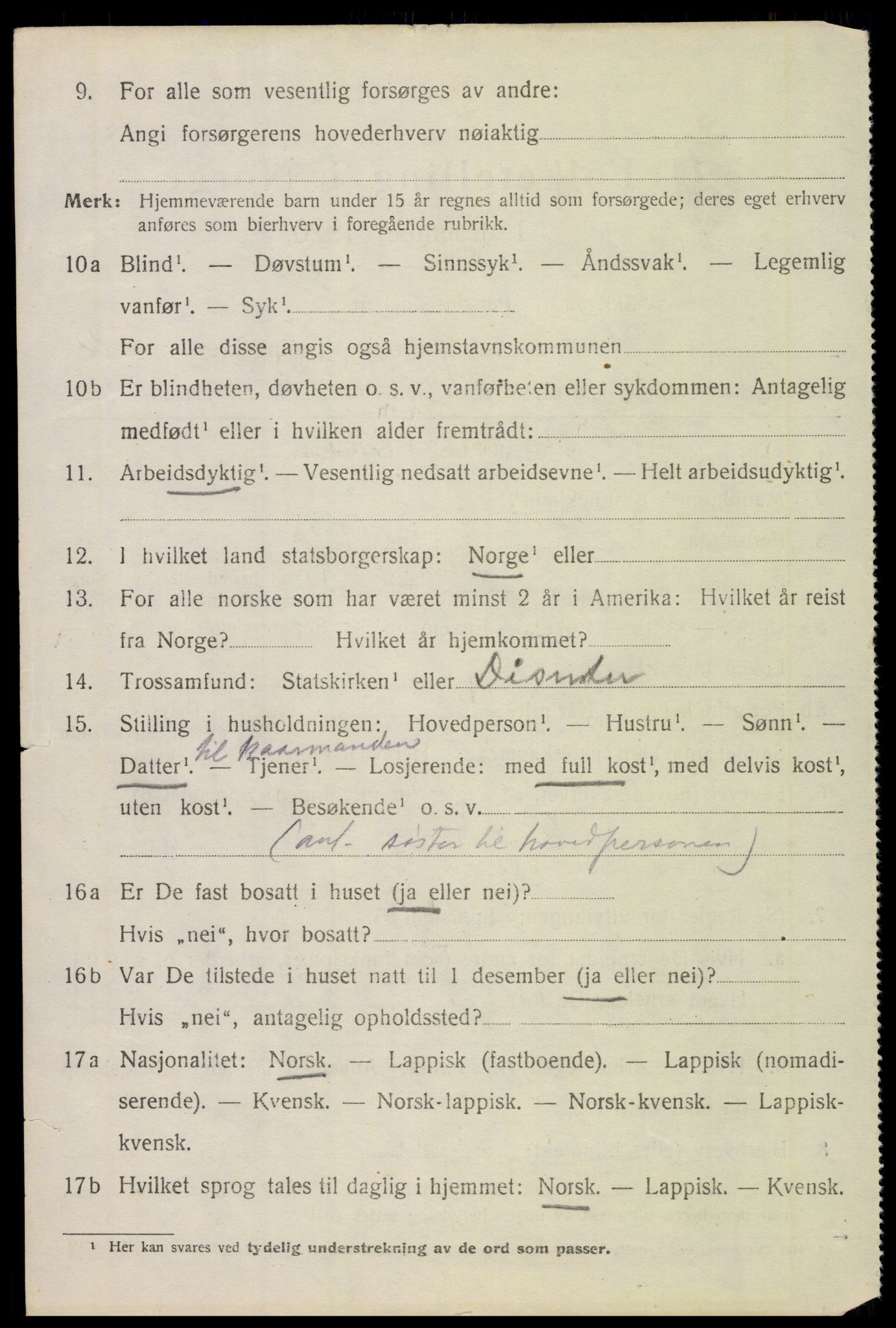 SAT, 1920 census for Hadsel, 1920, p. 9969