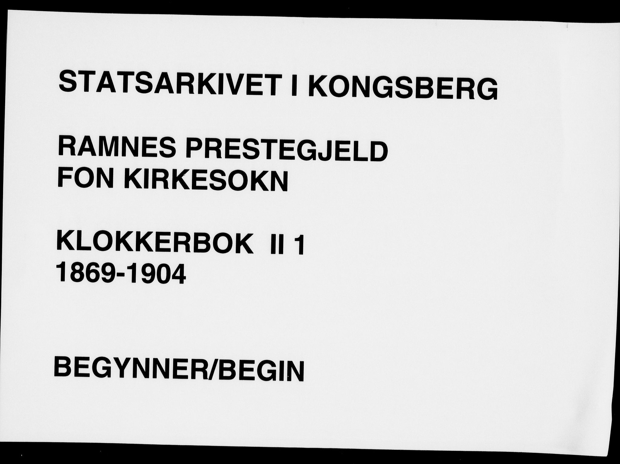 Ramnes kirkebøker, SAKO/A-314/G/Gb/L0001: Parish register (copy) no. II 1, 1869-1904