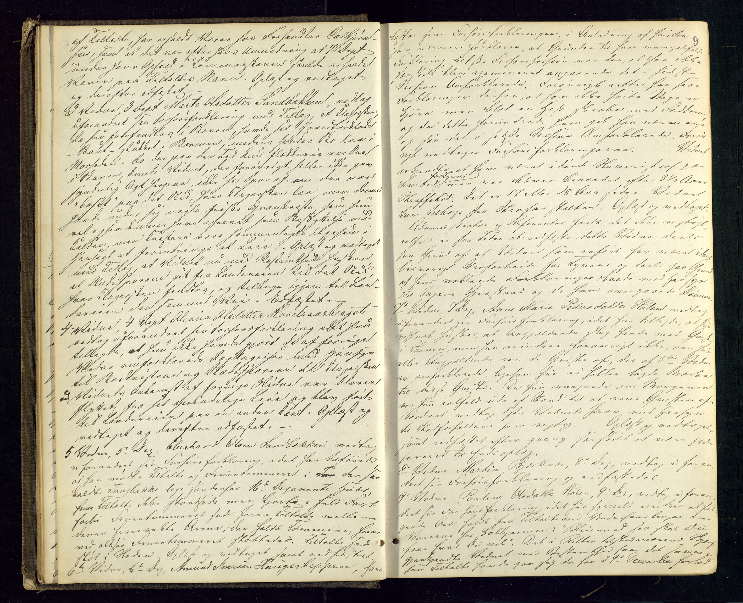Solør tingrett, AV/SAH-TING-008/G/Gc/Gca/L0012: Ekstrarettsprotokoll, 1864-1869, p. 9