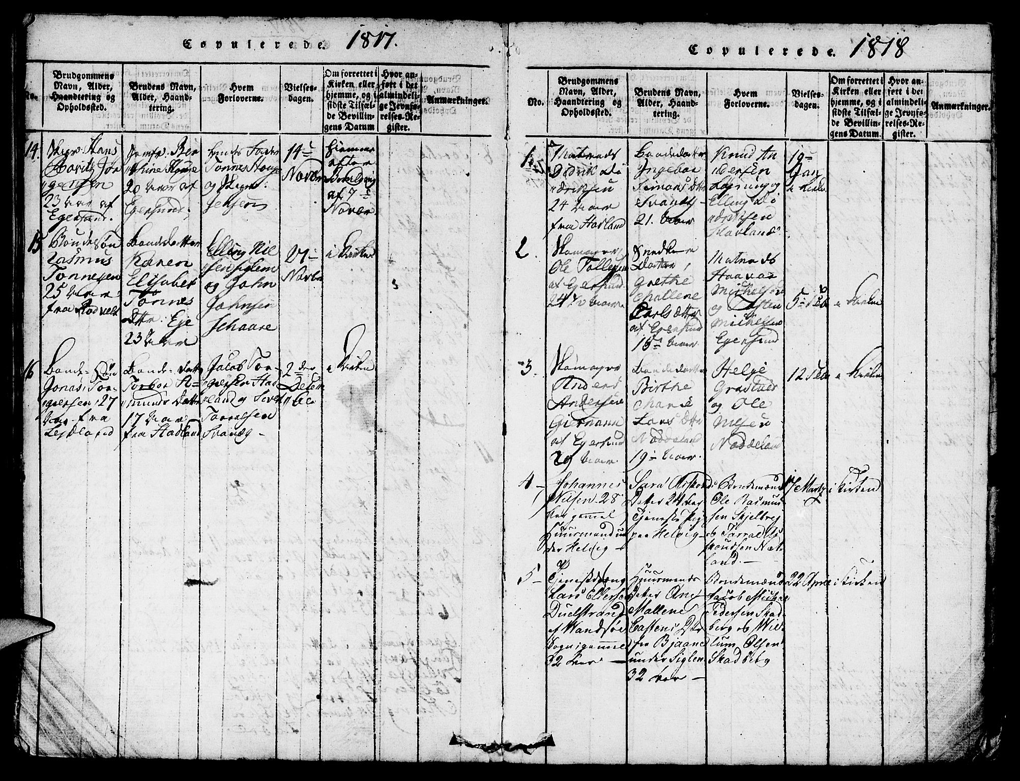 Eigersund sokneprestkontor, SAST/A-101807/S08/L0007: Parish register (official) no. A 7, 1815-1827