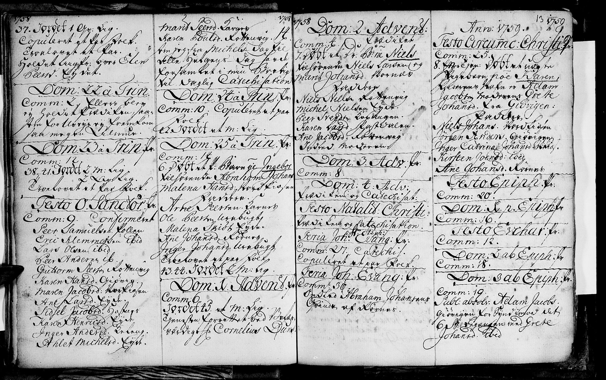 Lyngen sokneprestembete, AV/SATØ-S-1289/H/He/Hea/L0001kirke: Parish register (official) no. 1, 1756-1785, p. 13