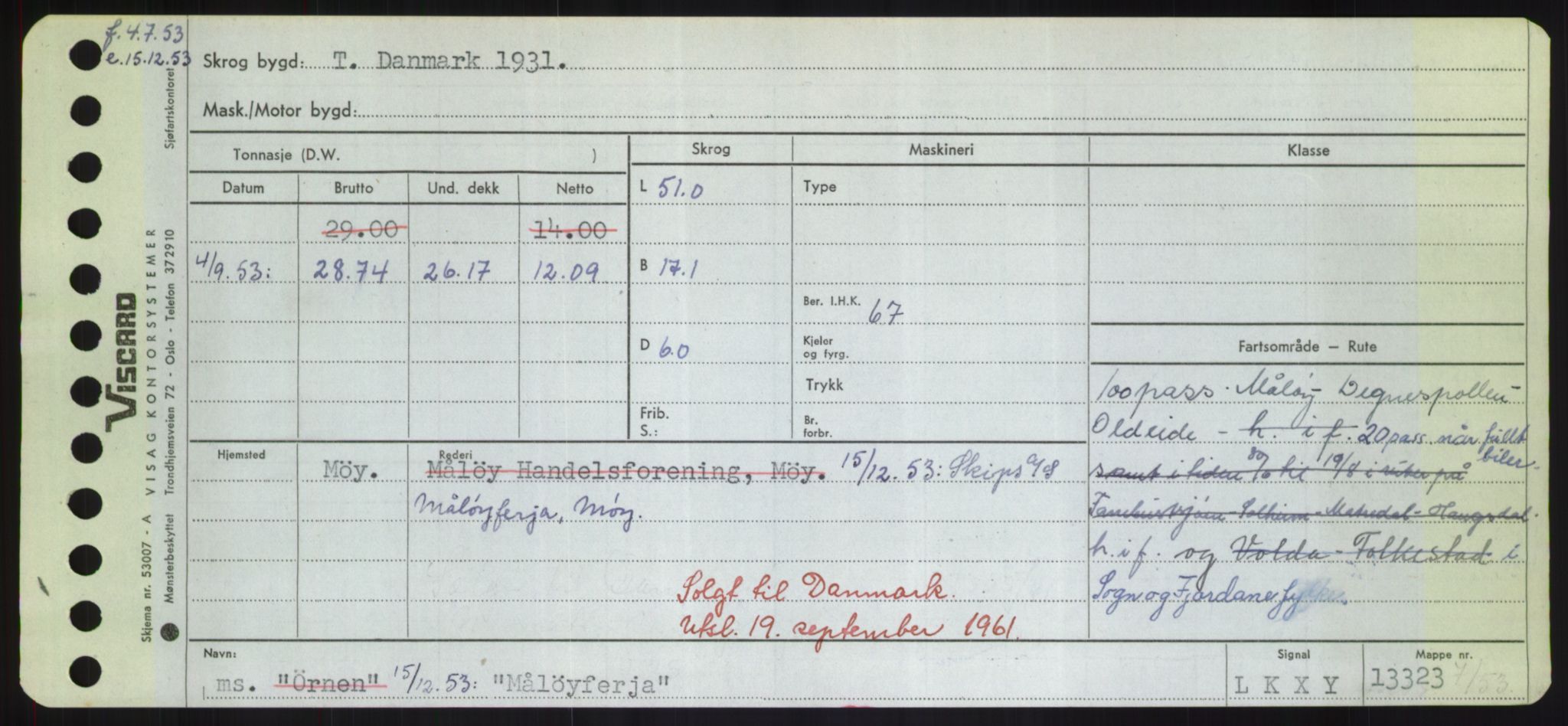 Sjøfartsdirektoratet med forløpere, Skipsmålingen, AV/RA-S-1627/H/Hd/L0025: Fartøy, Min-Mås, p. 497